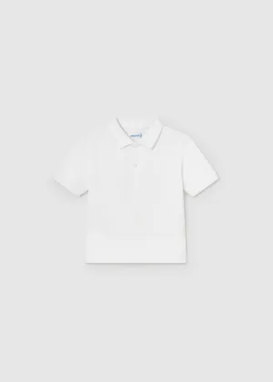 102 - Basic s/s polo for baby boy - White