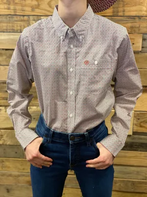 112317169 - Boys Long Sleeve Button Up Shirt