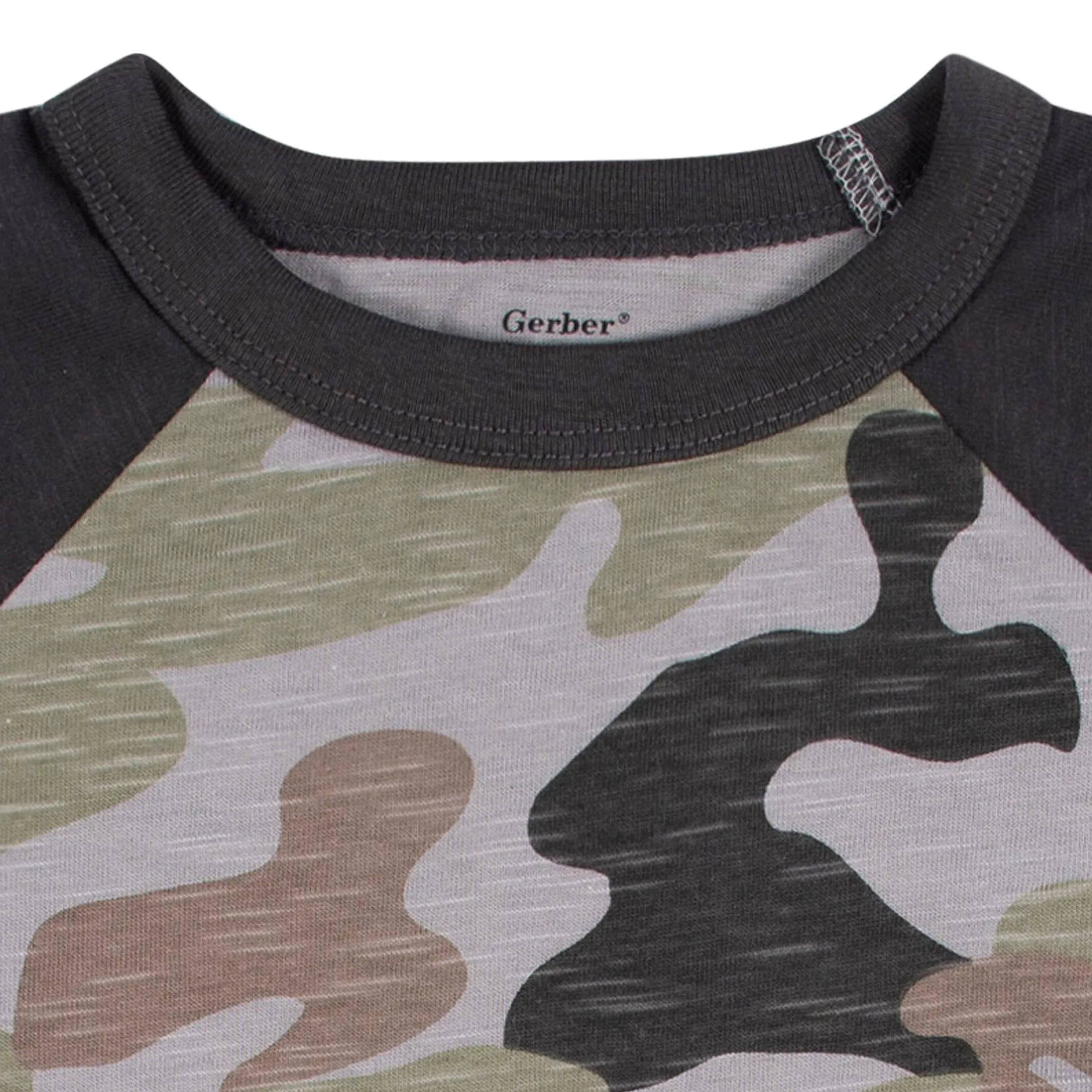 2-Pack Infant & Toddler Boys Green Camo Raglan Tees