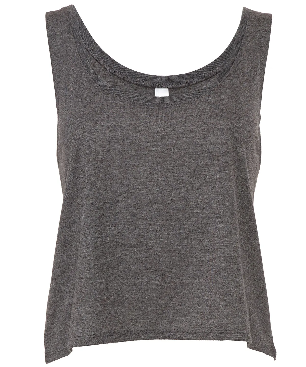 Athletic Heather/White - Flowy boxy tank top