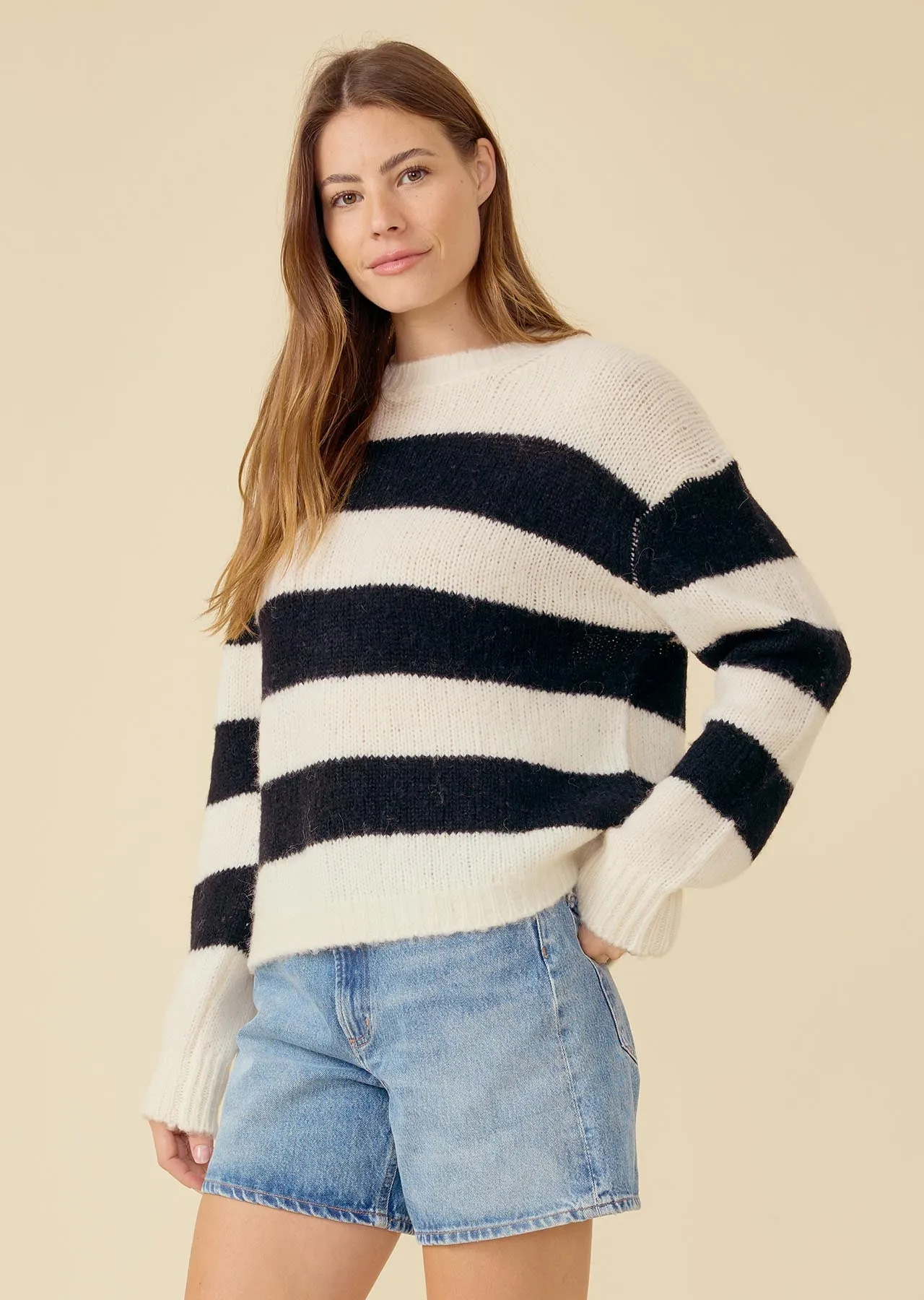 Bardot Pullover - Ivory Combo