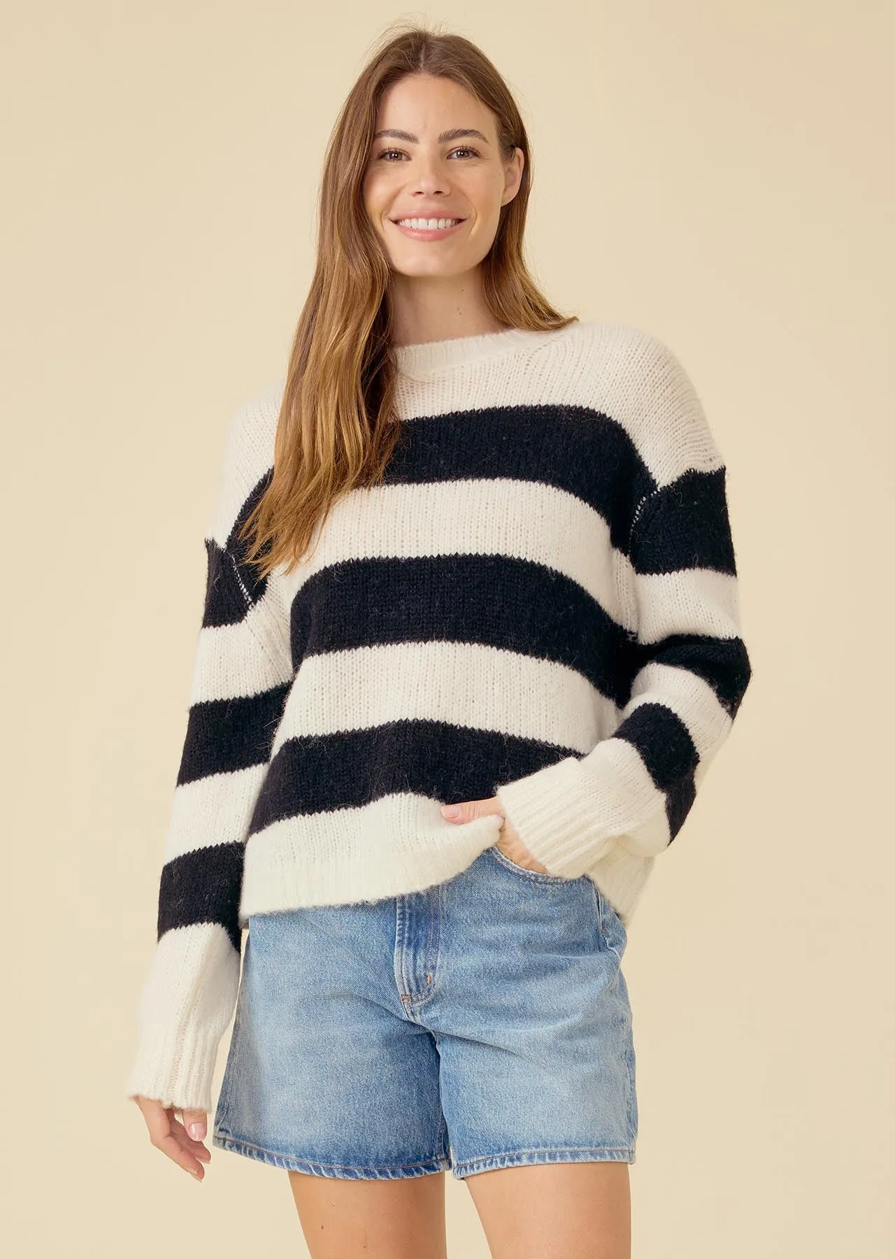 Bardot Pullover - Ivory Combo