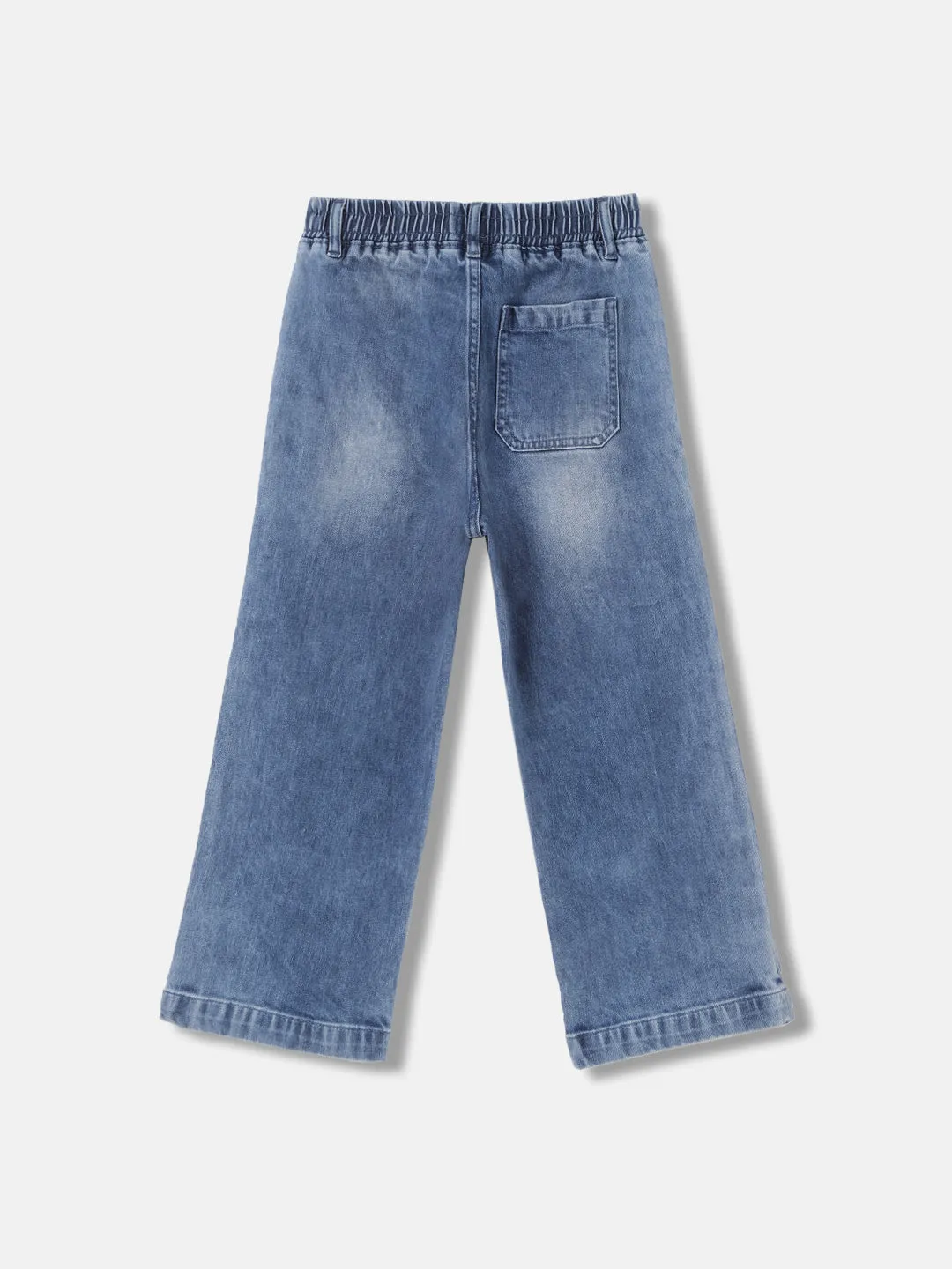 Blue Giraffe Boys Blue Solid Relaxed Fit Mid-Rise Jeans