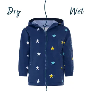 Blue Star Color Changing Kids Raincoat