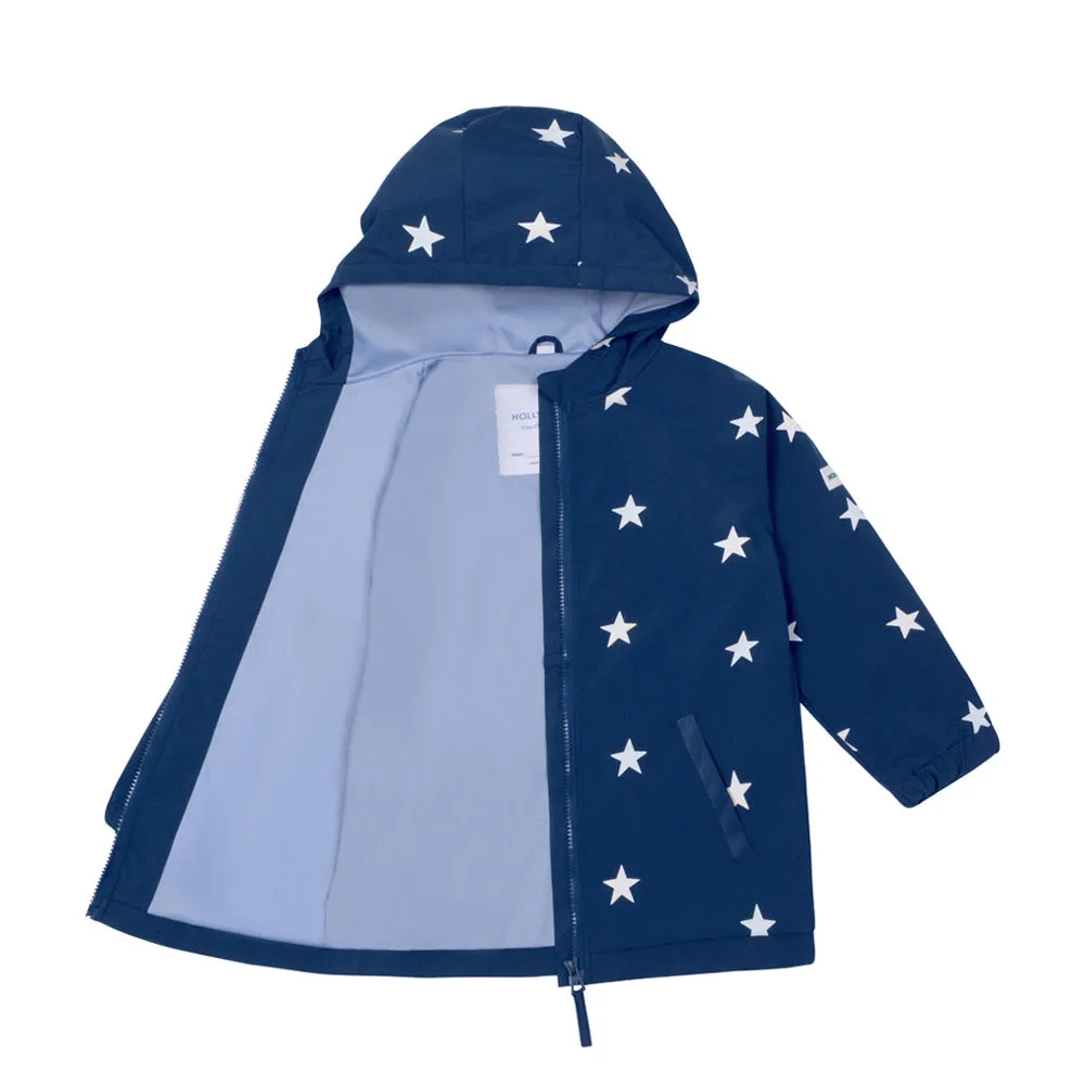 Blue Star Color Changing Kids Raincoat