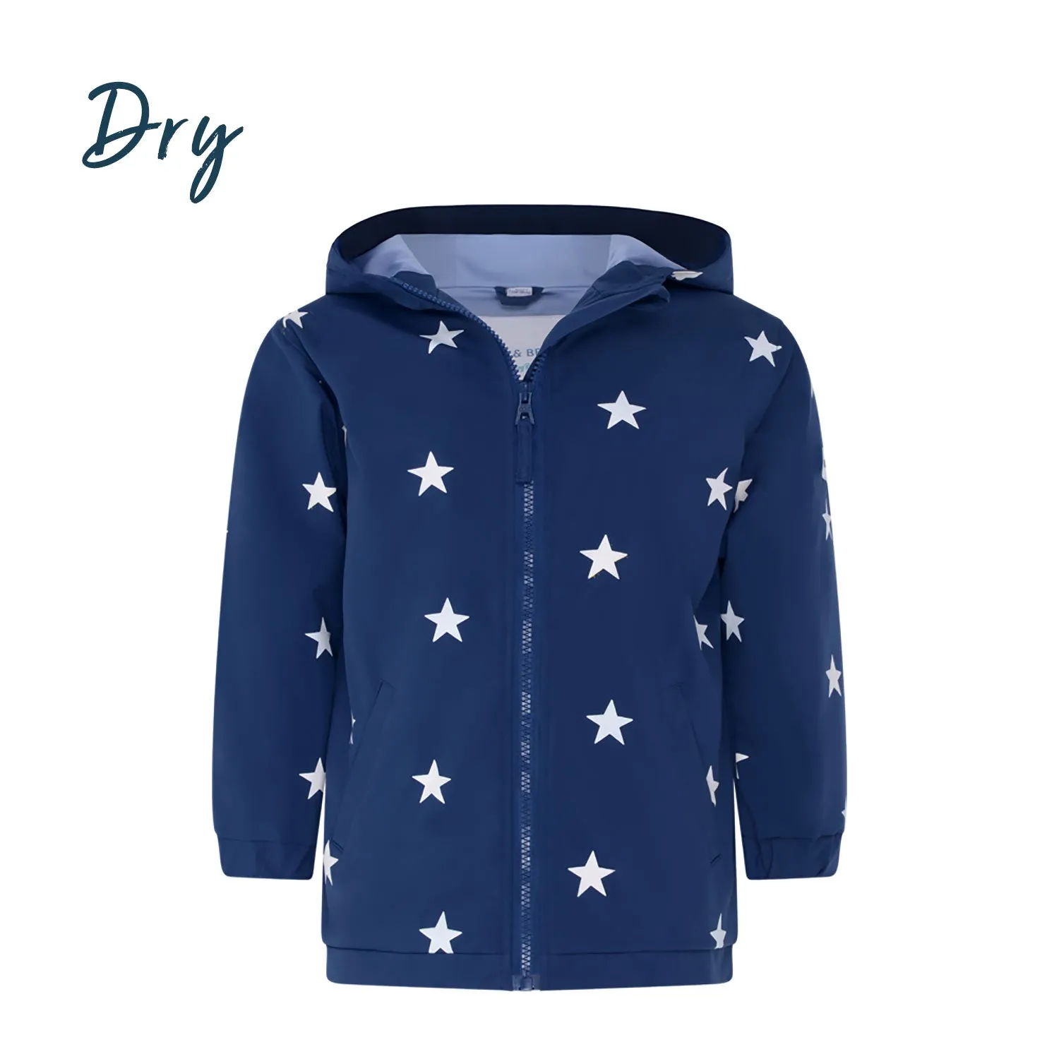 Blue Star Color Changing Kids Raincoat