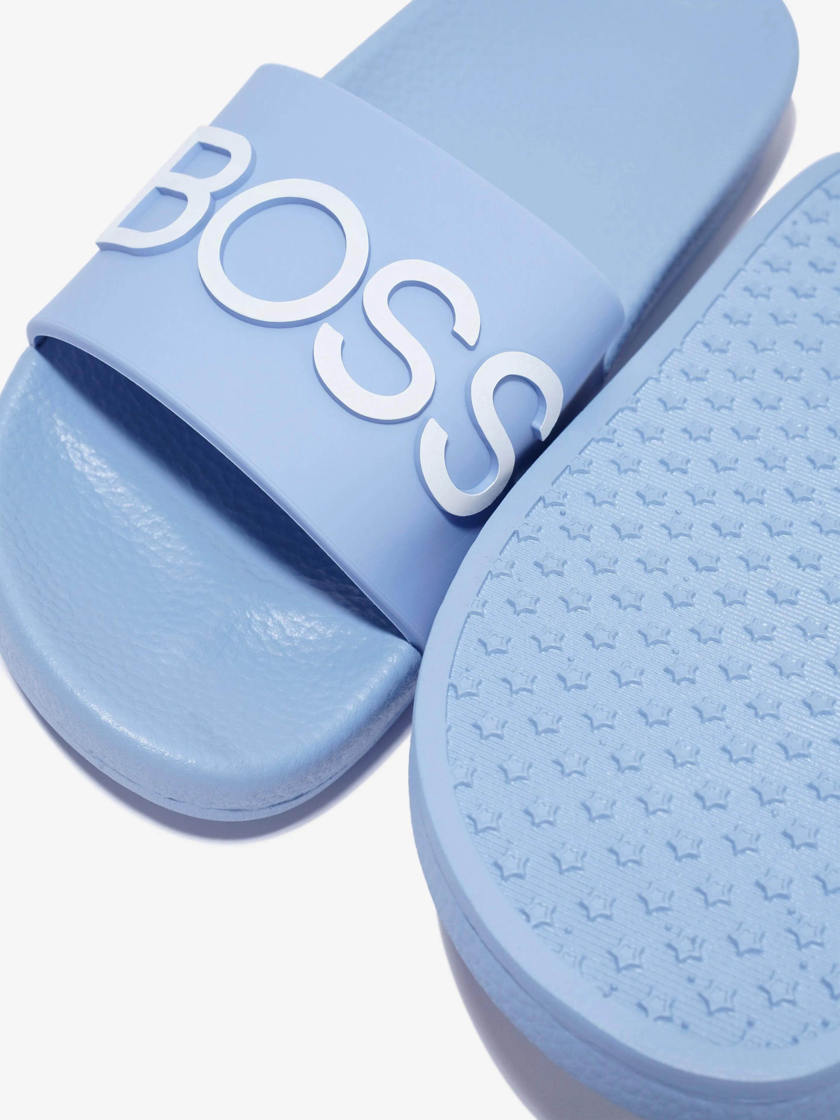 BOSS Boys Logo Sliders in Blue