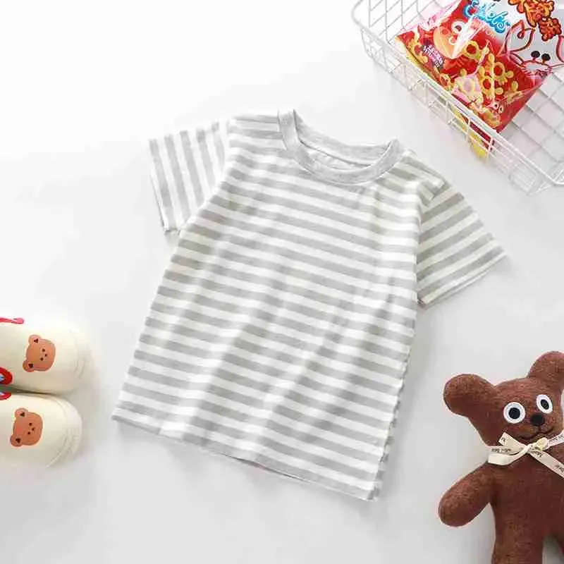 Boys and Girls Cotton Striped T-Shirts