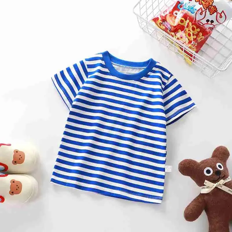 Boys and Girls Cotton Striped T-Shirts