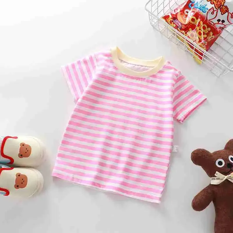 Boys and Girls Cotton Striped T-Shirts