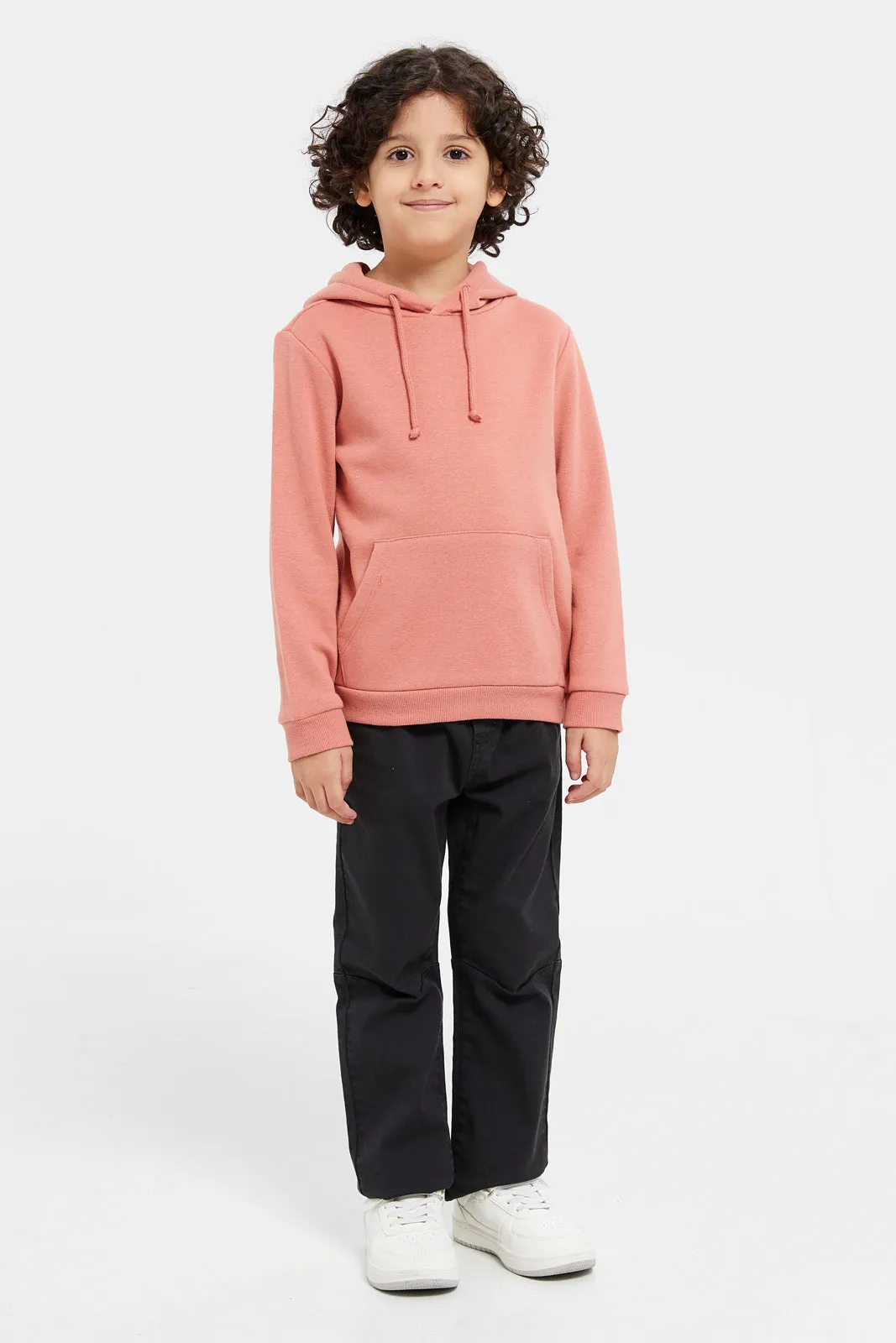 Boys Apricot Hooded Sweatshirt