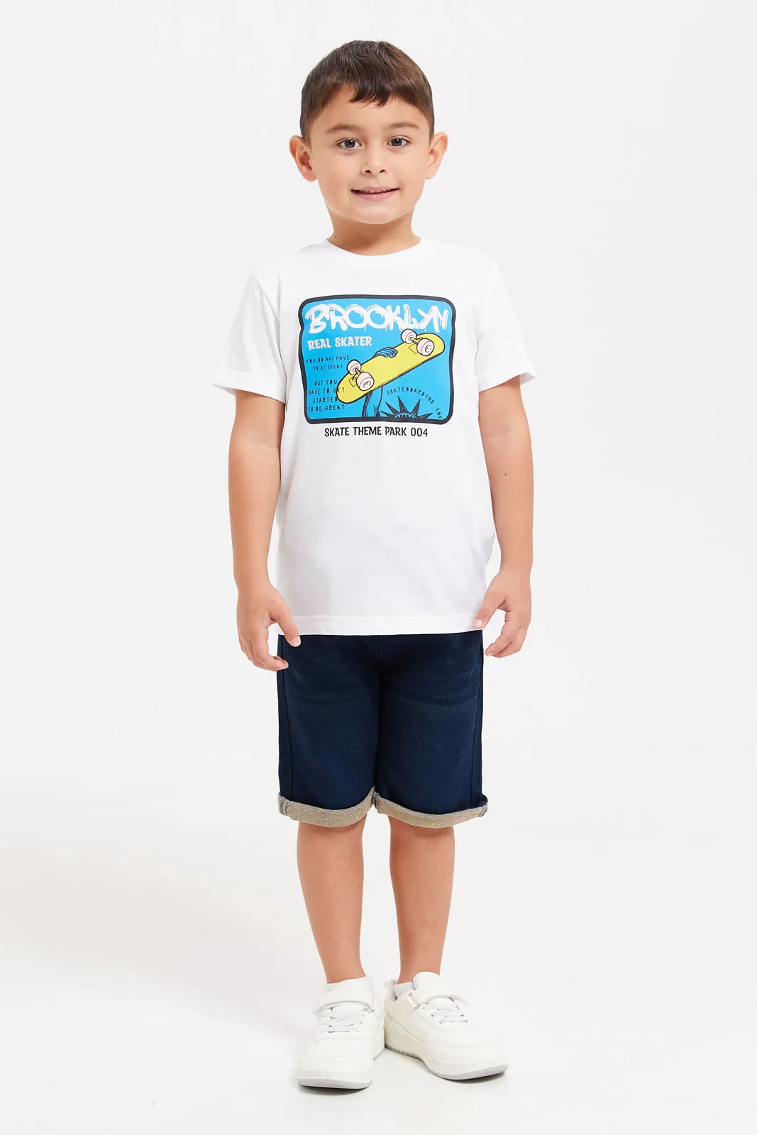 Boys Assorted Printed T-Shirt Set (Pack Of 3)