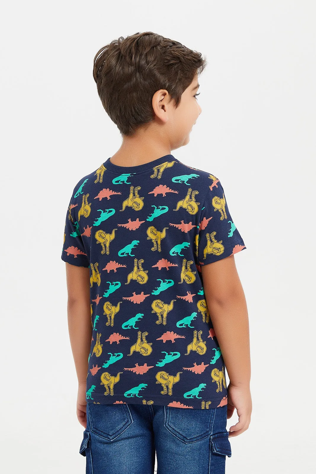 Boys Assorted Printed T-Shirt Set (Pack Of 3)