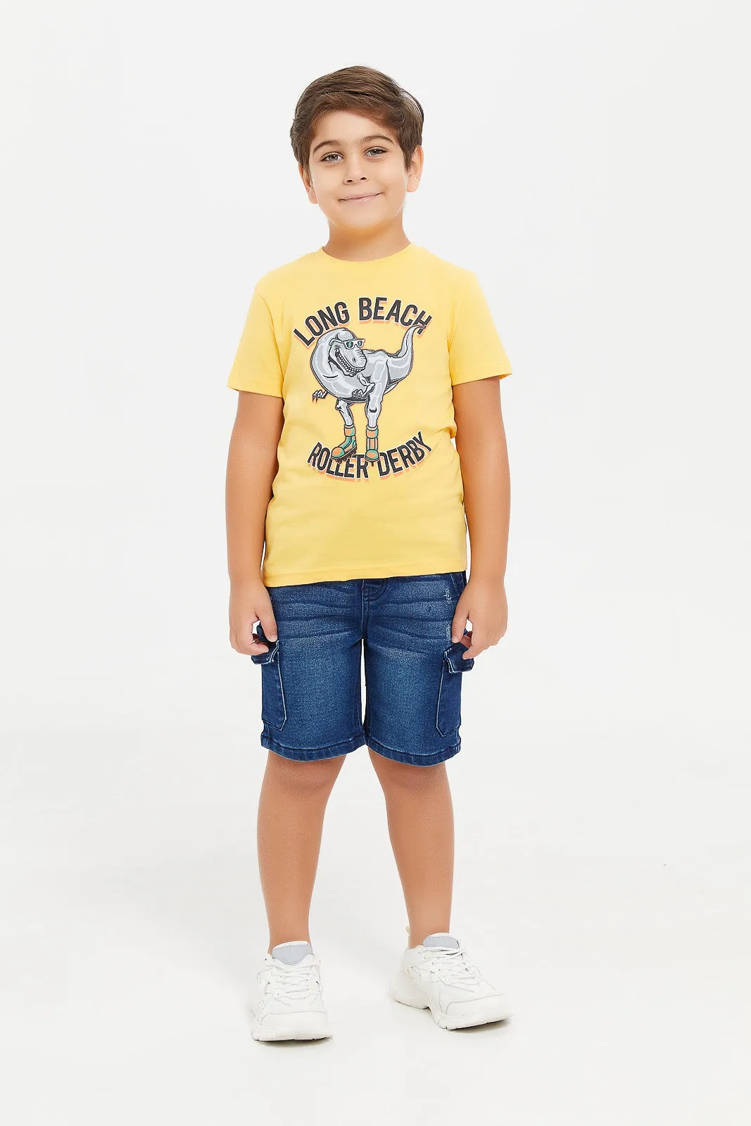 Boys Assorted Printed T-Shirt Set (Pack Of 3)