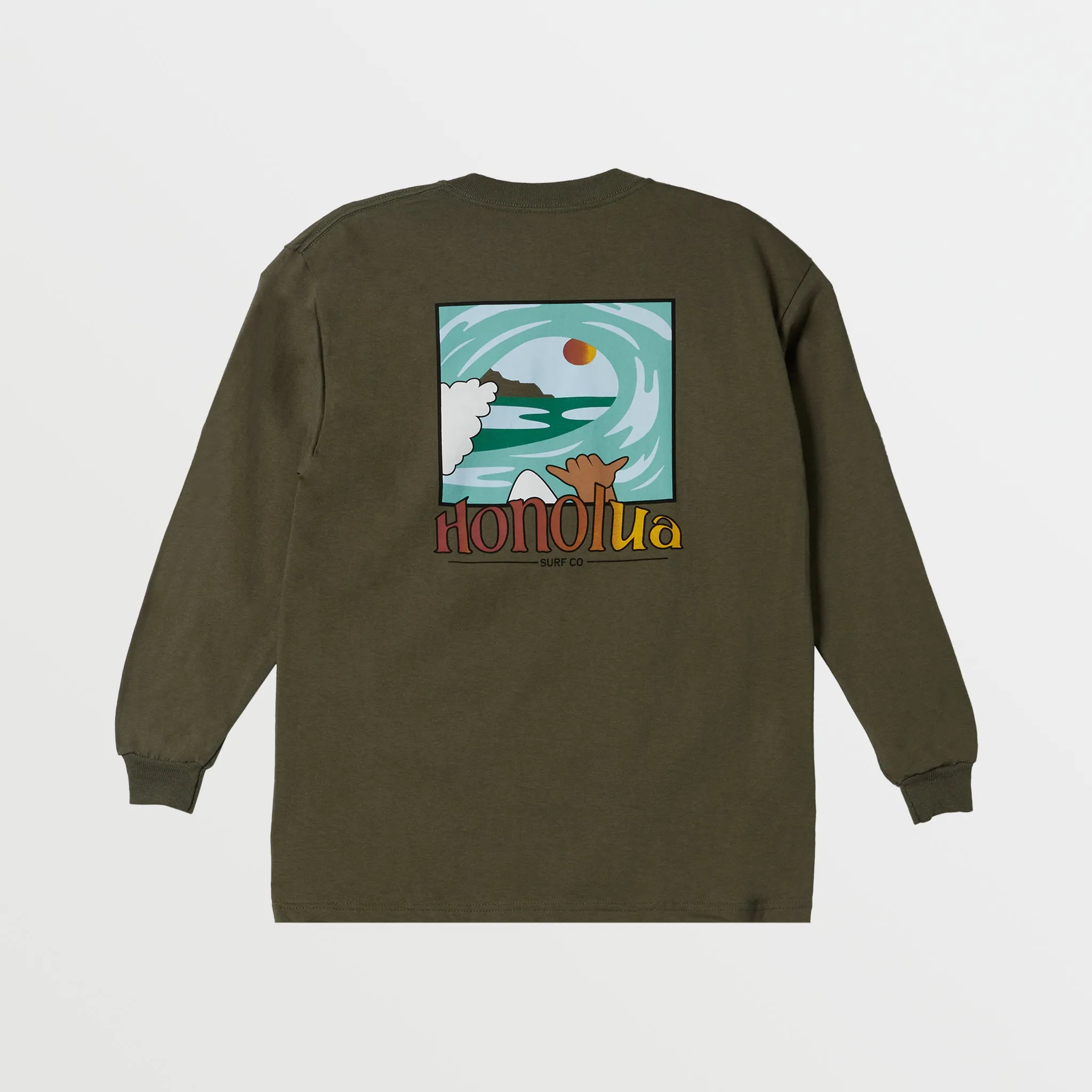 Boys Barreled Long Sleeve Tee - Avocado