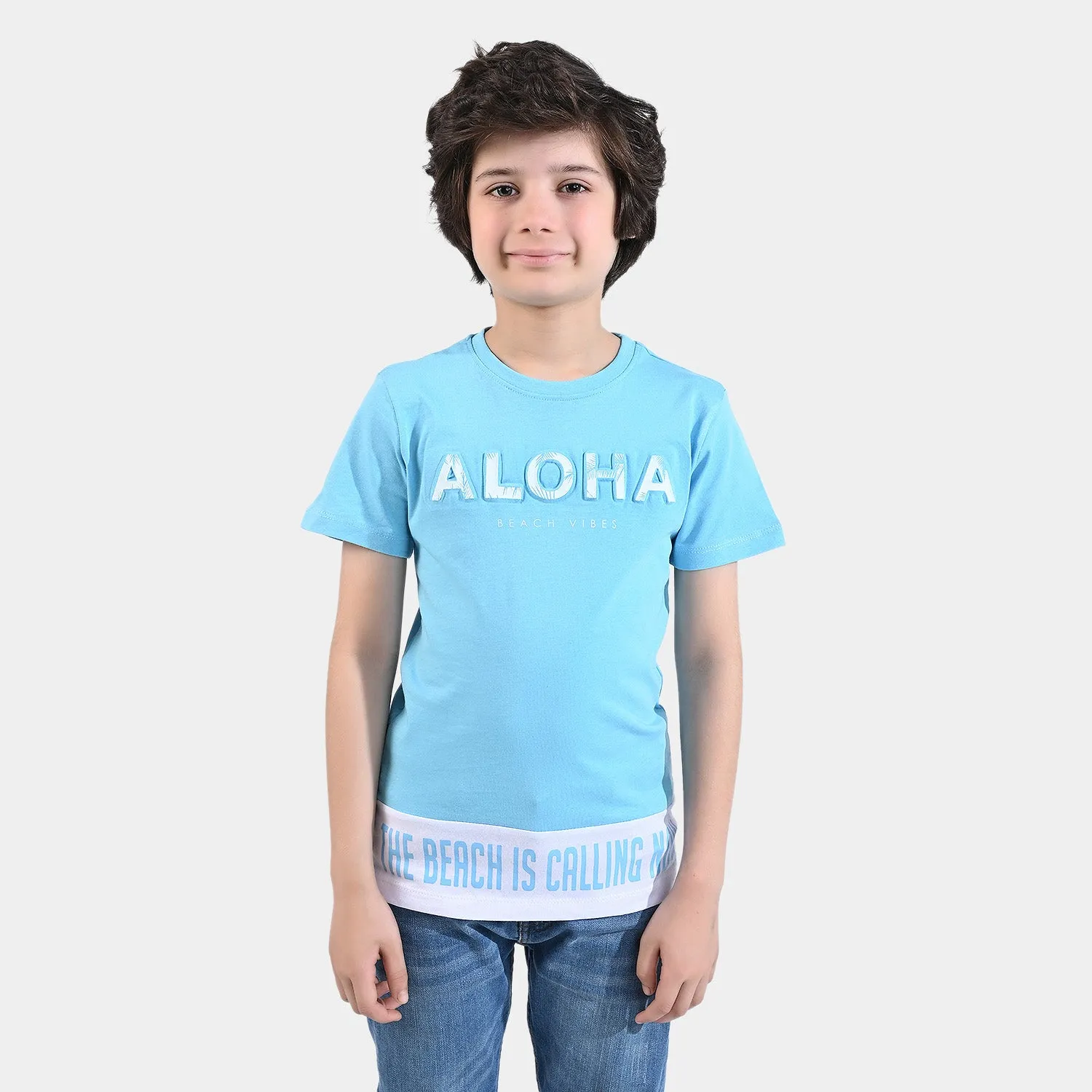 Boys Cotton Jersey T-Shirt H/S Beach Vibes