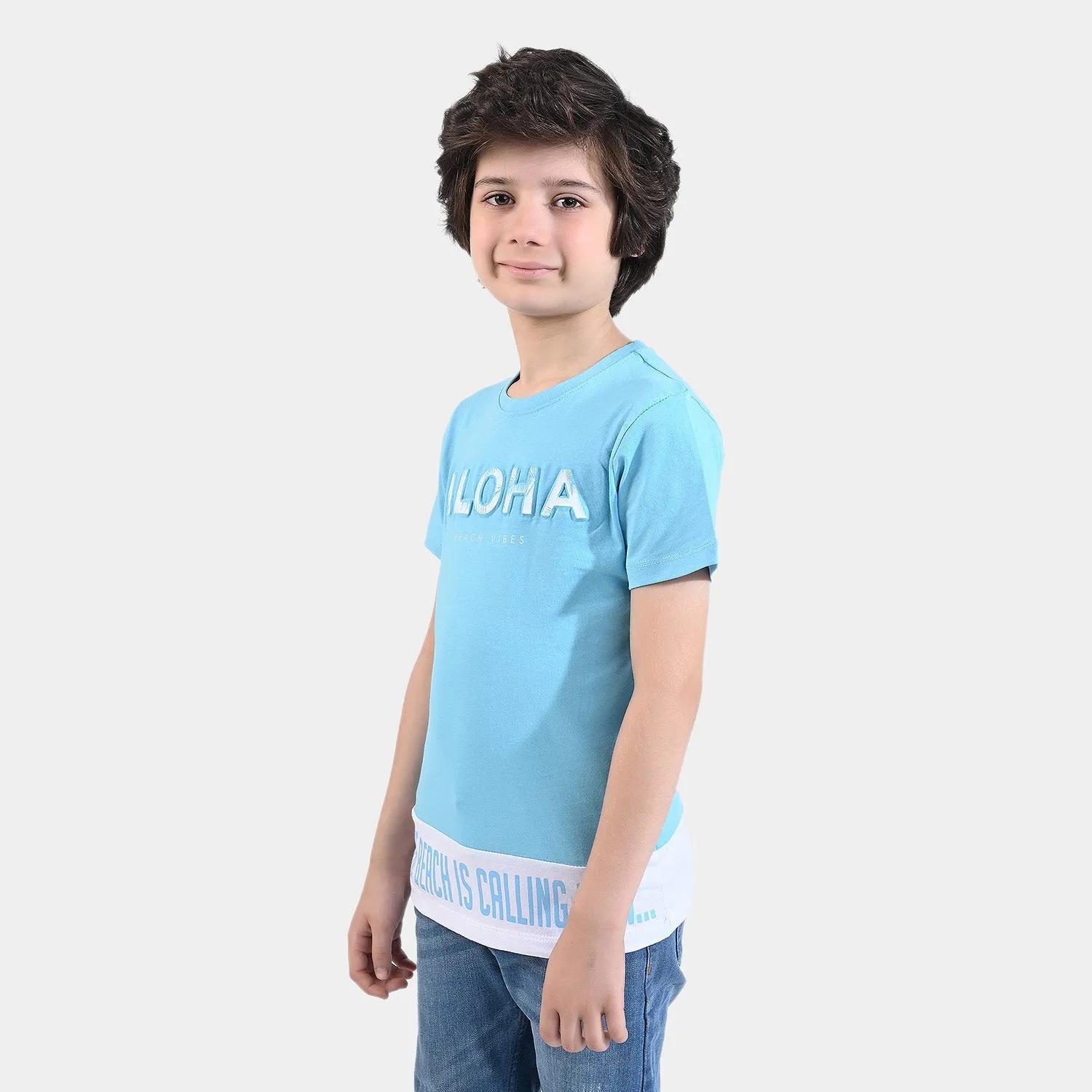 Boys Cotton Jersey T-Shirt H/S Beach Vibes