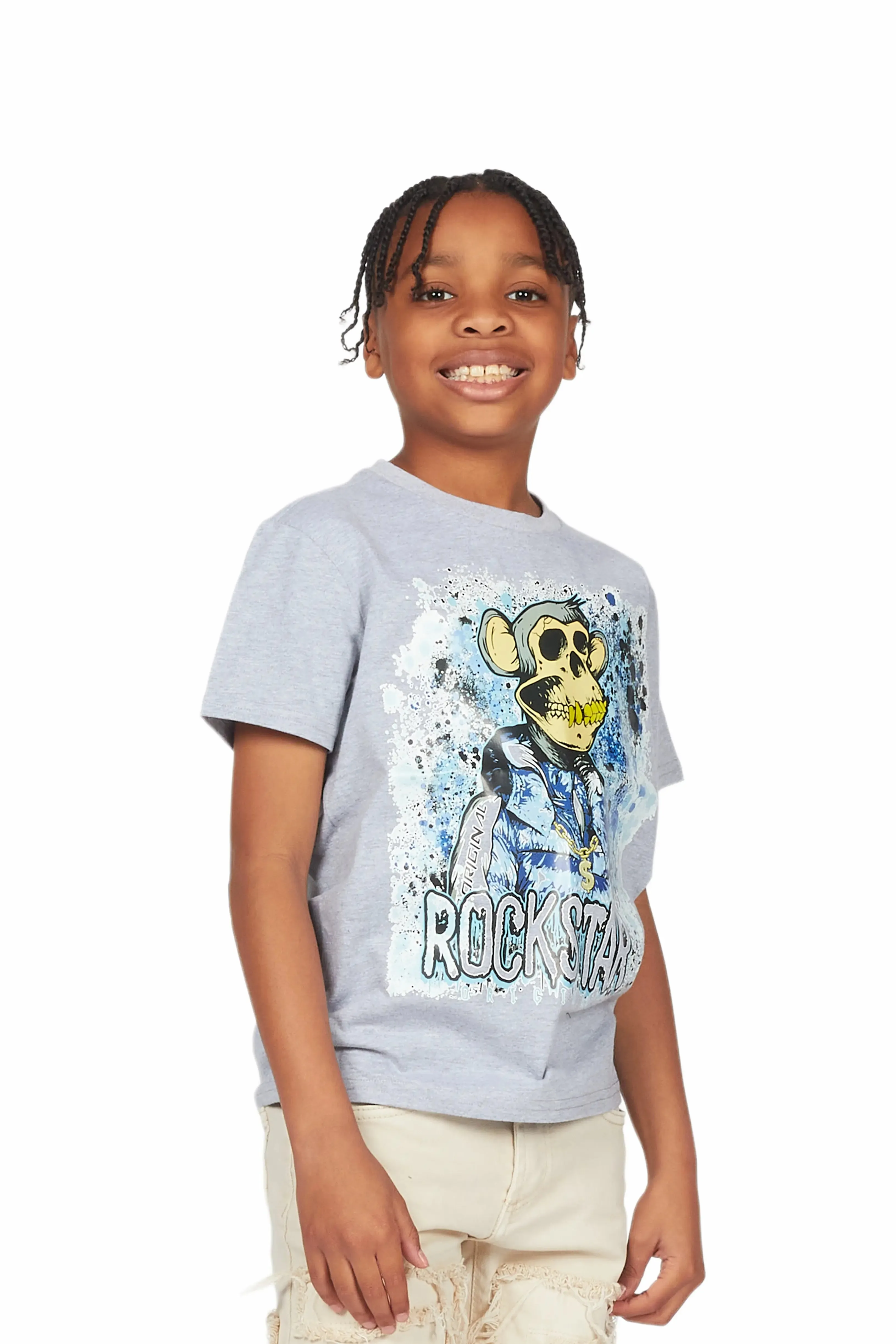 Boys Elias Grey Graphic T-Shirt