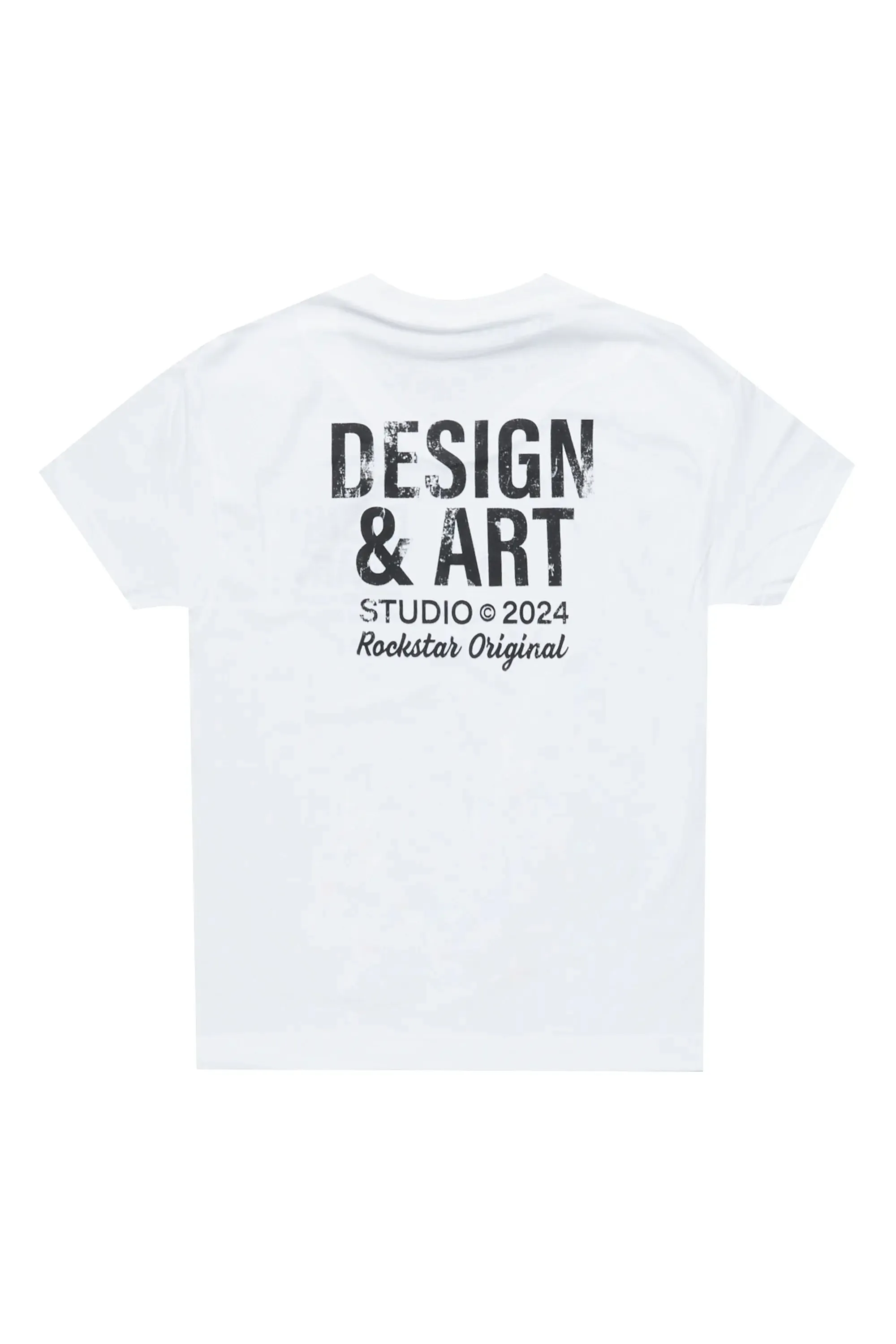 Boys Mancha White Graphic T-Shirt