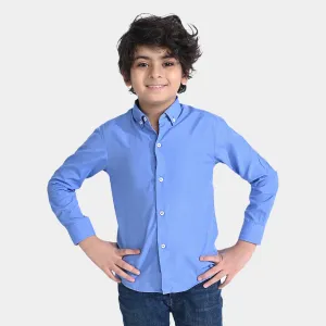 Boys Oxford Formal Shirt-D/Blue