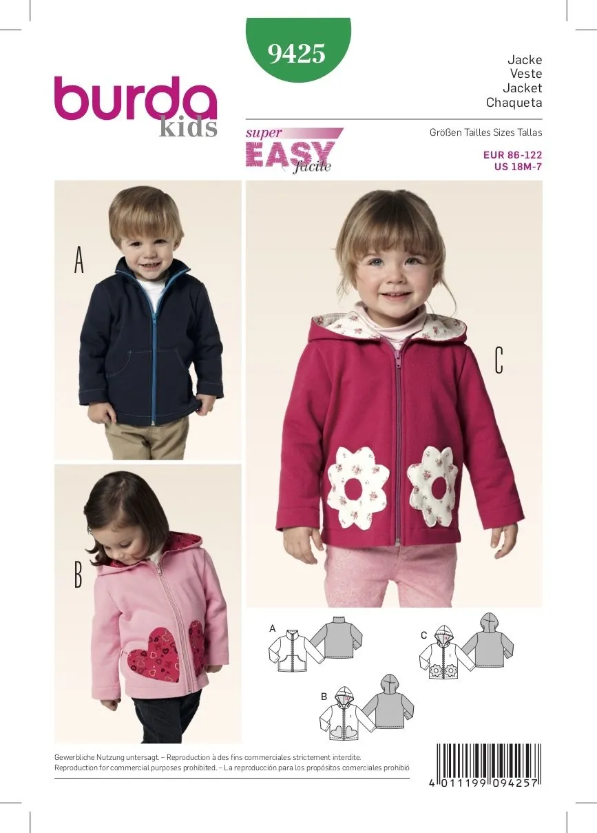 Burda Pattern 9425 (18M-7Yr)