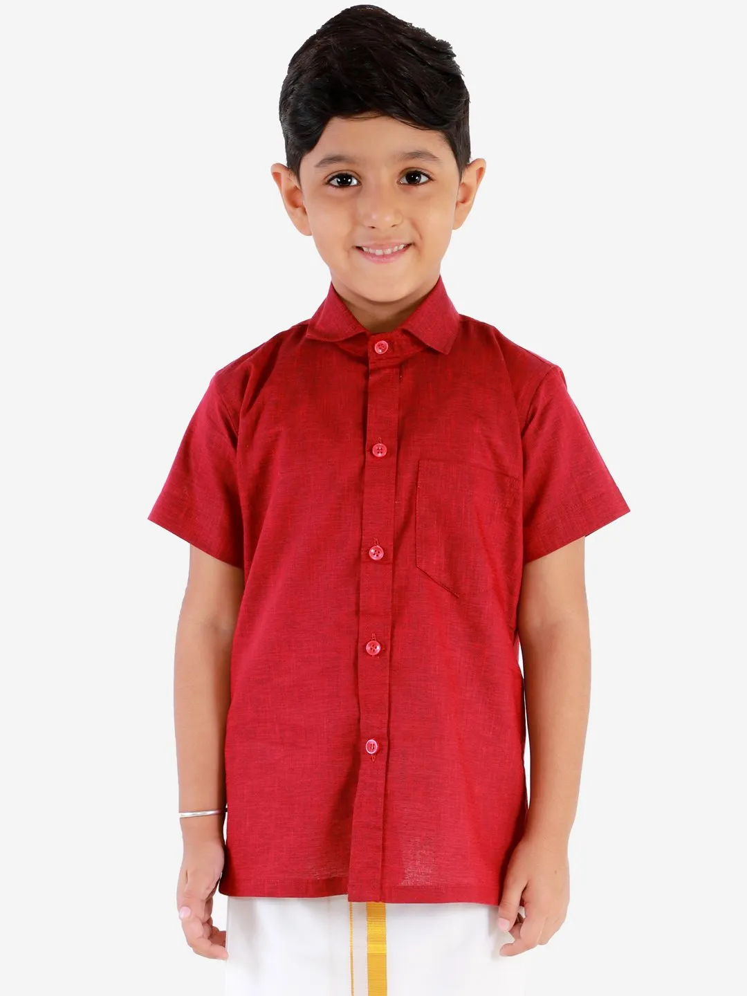 Cotton Short Sleeves Ethnic Shirt for Boys - JBN Creation