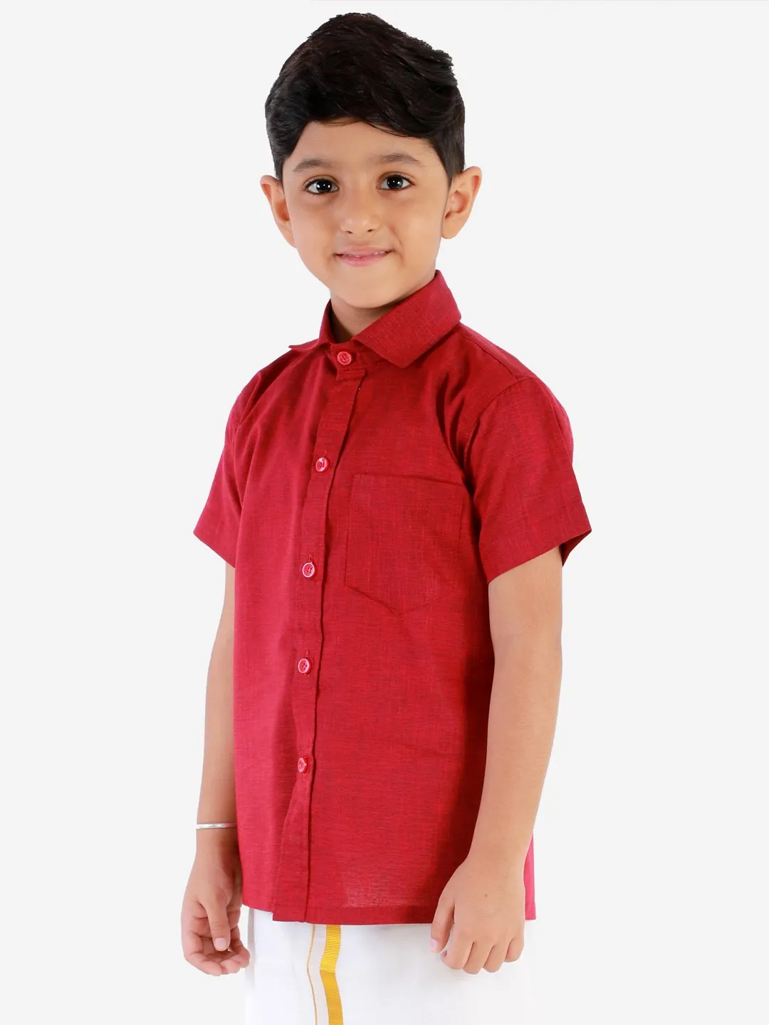 Cotton Short Sleeves Ethnic Shirt for Boys - JBN Creation