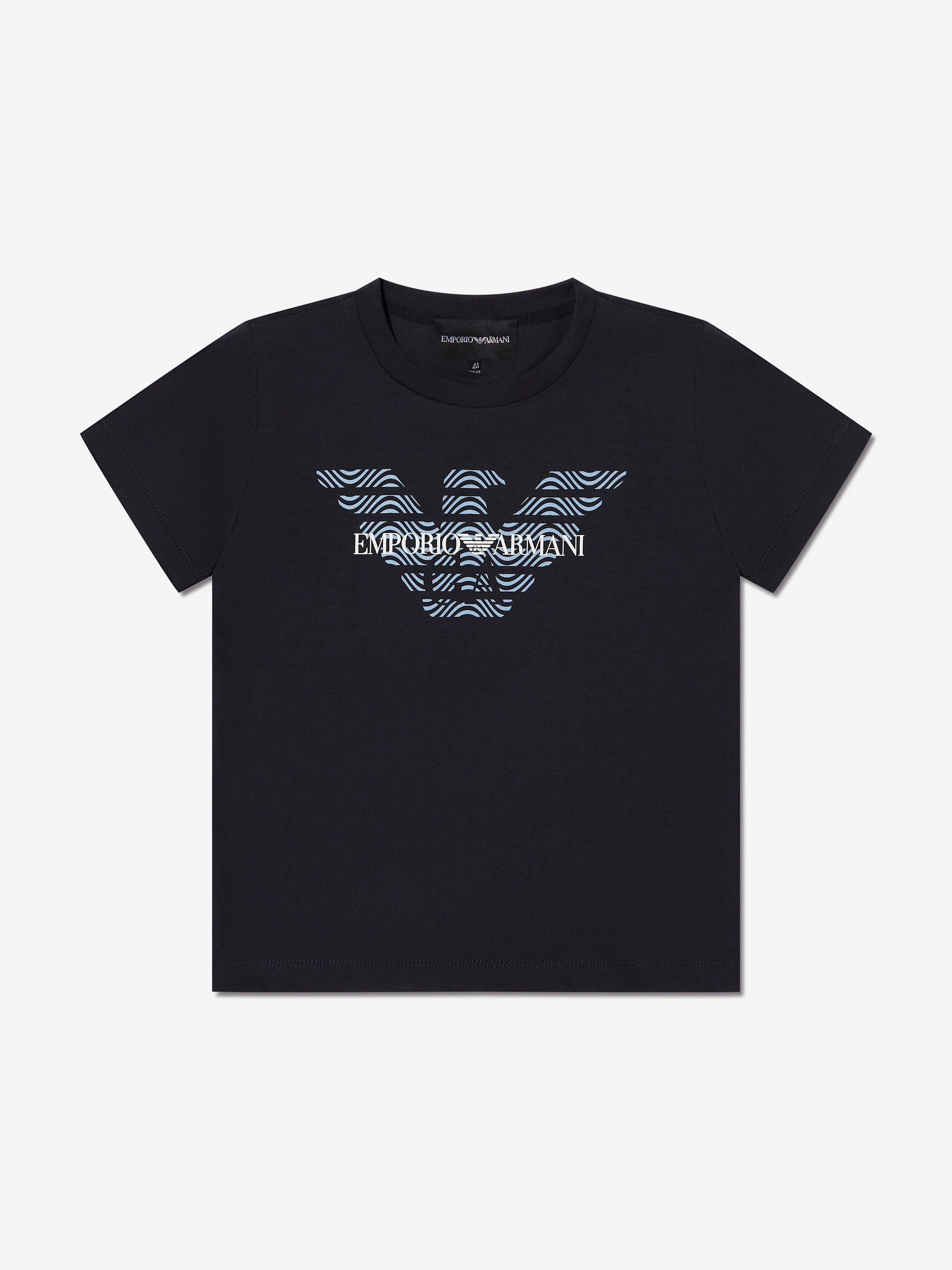 Emporio Armani Boys 2 Piece Logo T-Shirt Set In Black