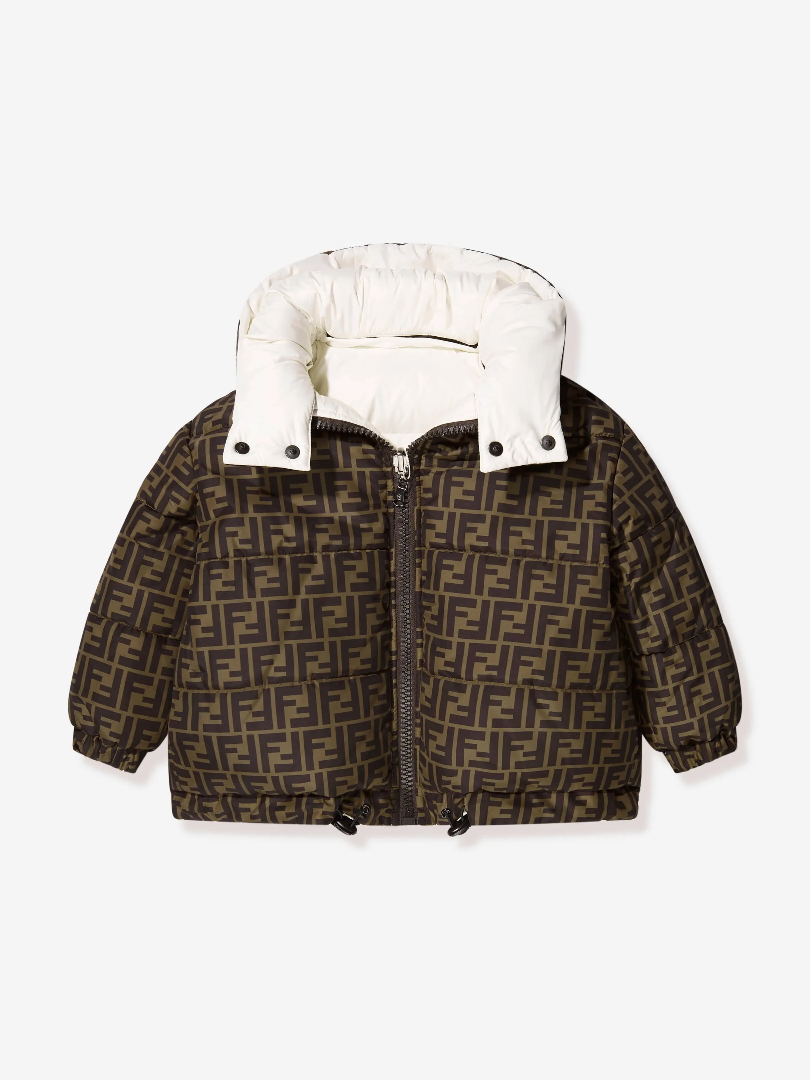 Fendi Boys Reversible FF Tape Puffer Coat