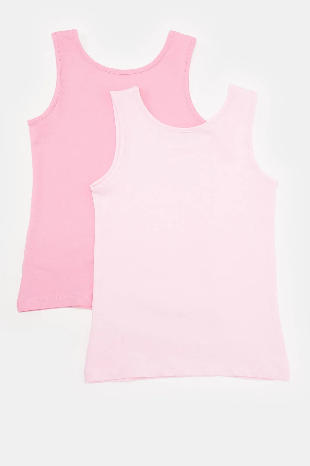 Girls Pink Vest Set (Pack Of 2)