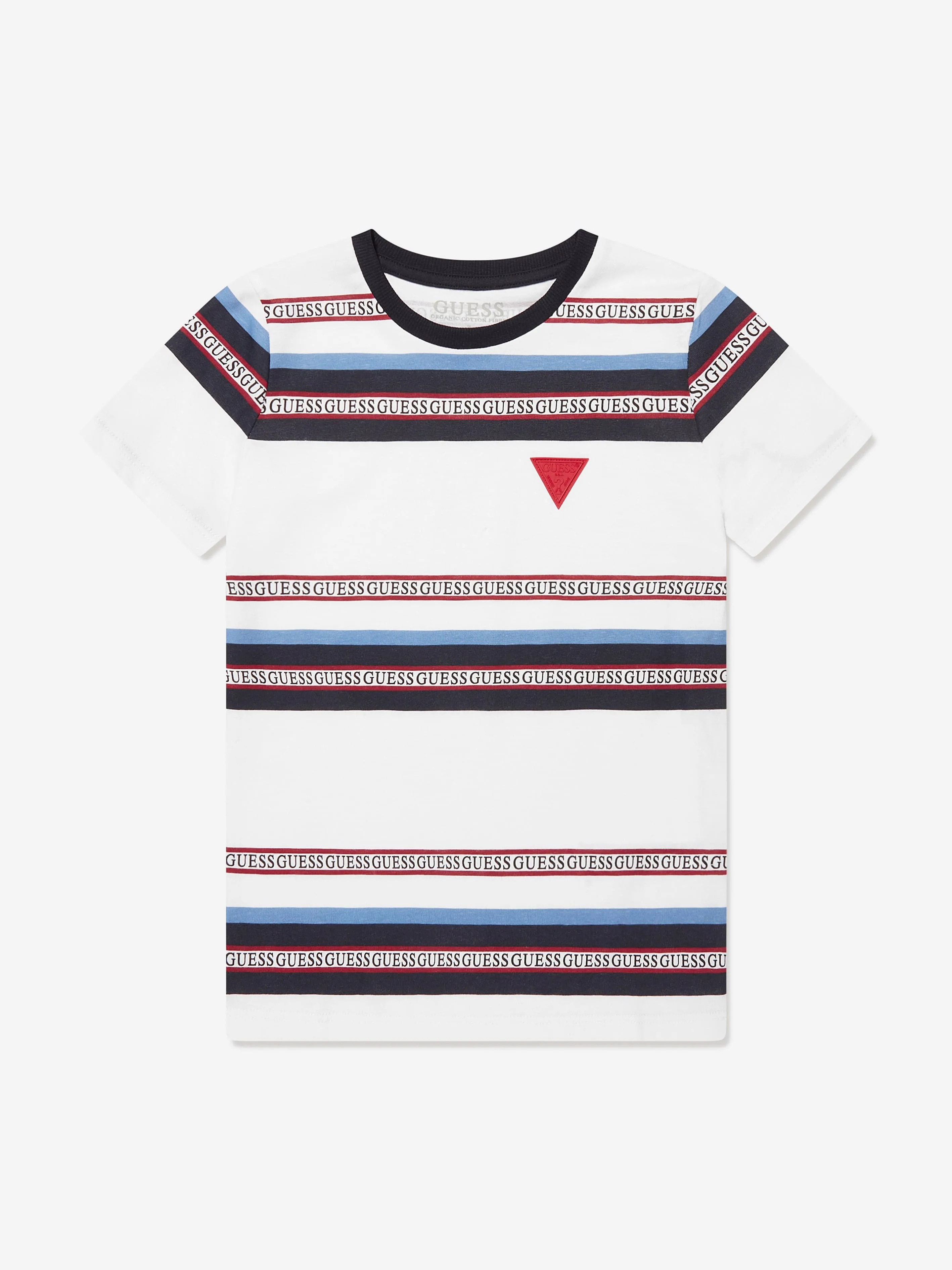 Guess Boys Striped T-Shirt in White