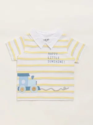 HOP Baby Yellow Collared T-Shirt