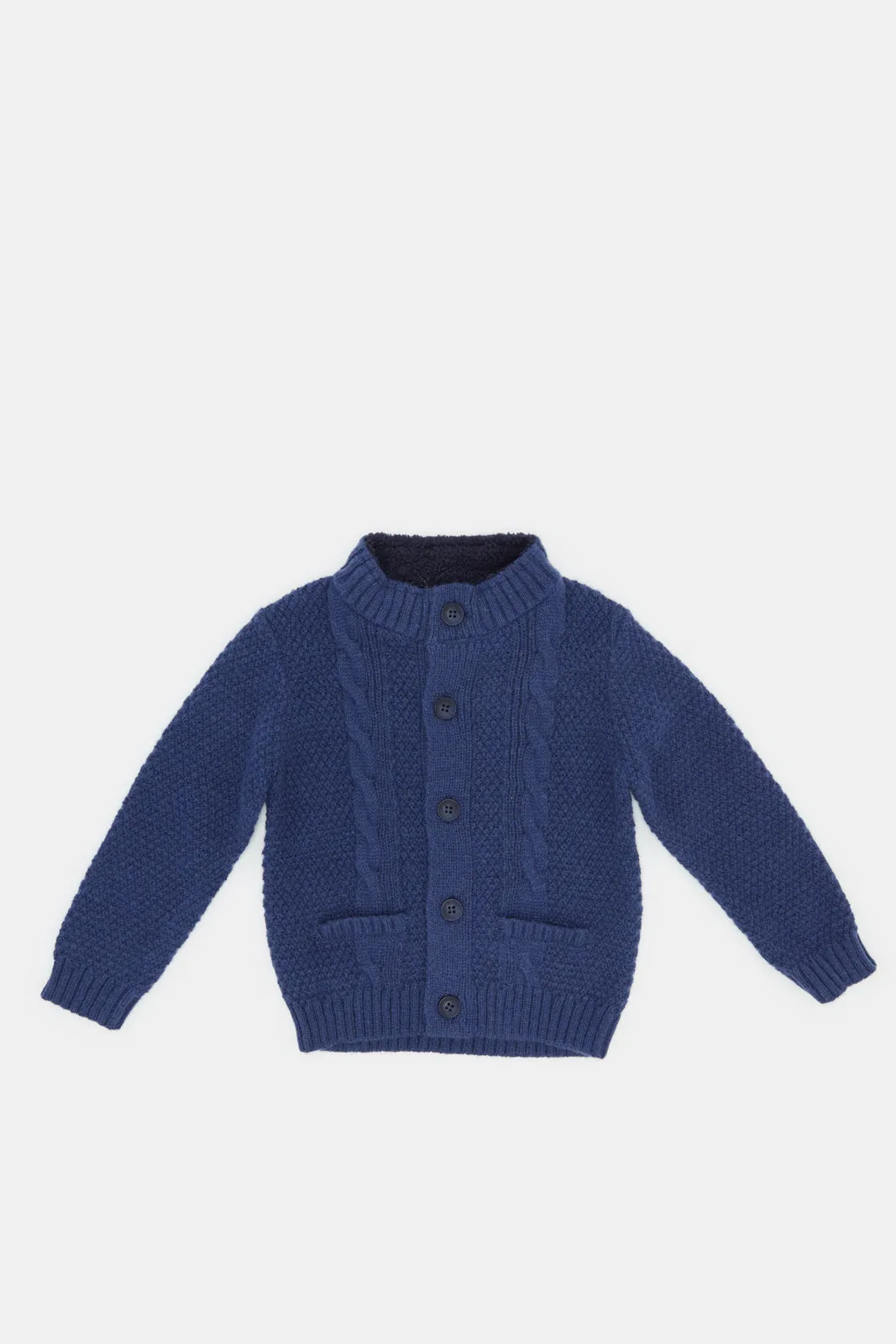 Infant Boys Navy Knitted Pullover