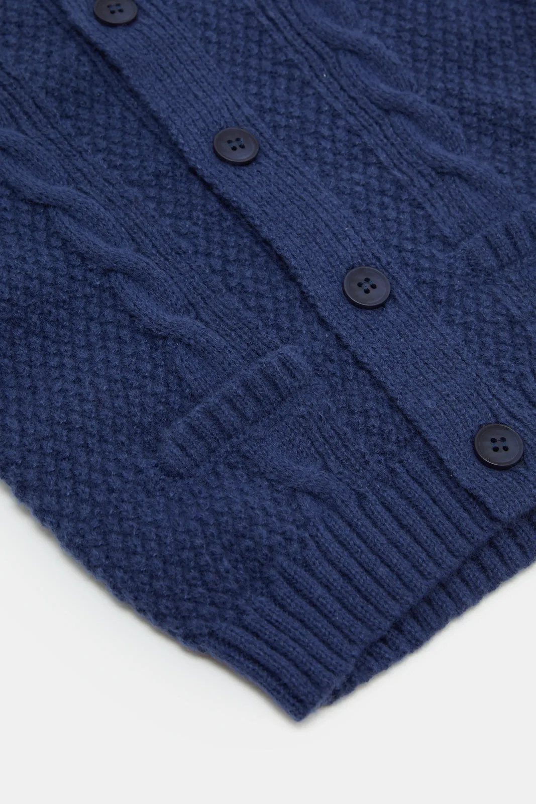 Infant Boys Navy Knitted Pullover