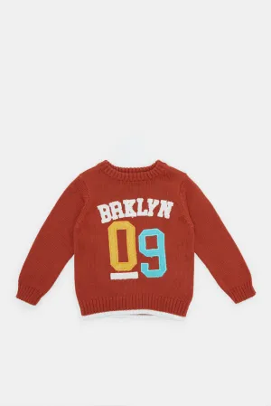 Infant Boys Orange Brooklyn Pullover