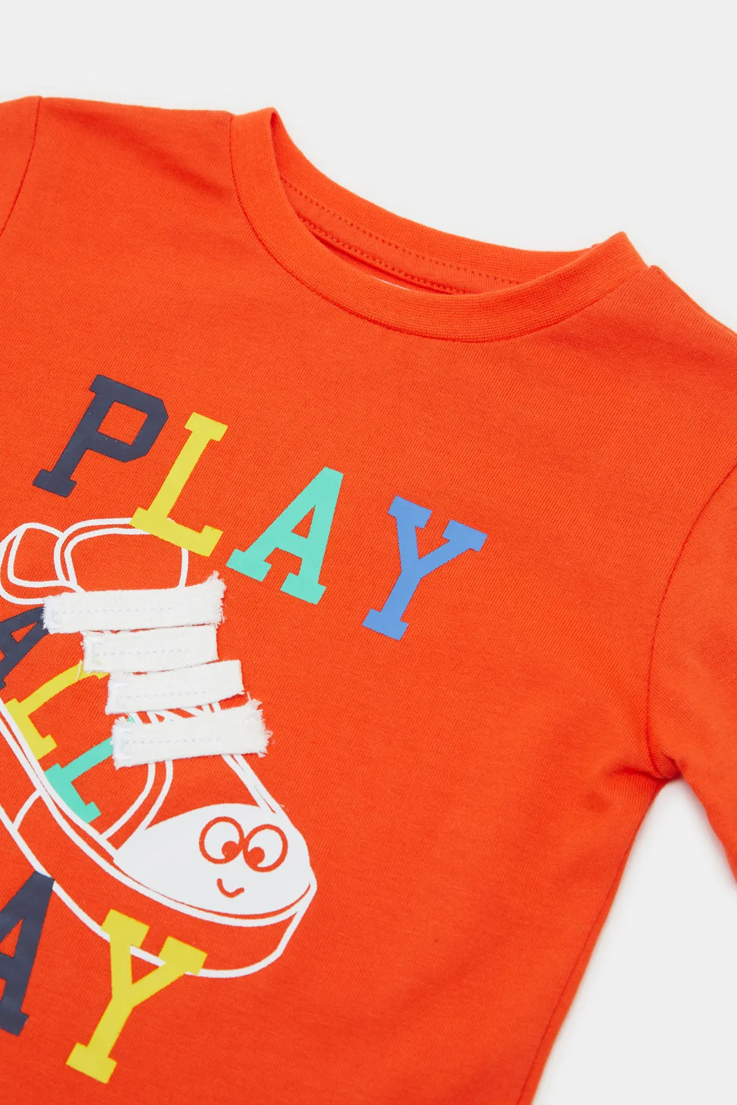 Infant Boys Orange Long Sleeves T-Shirt