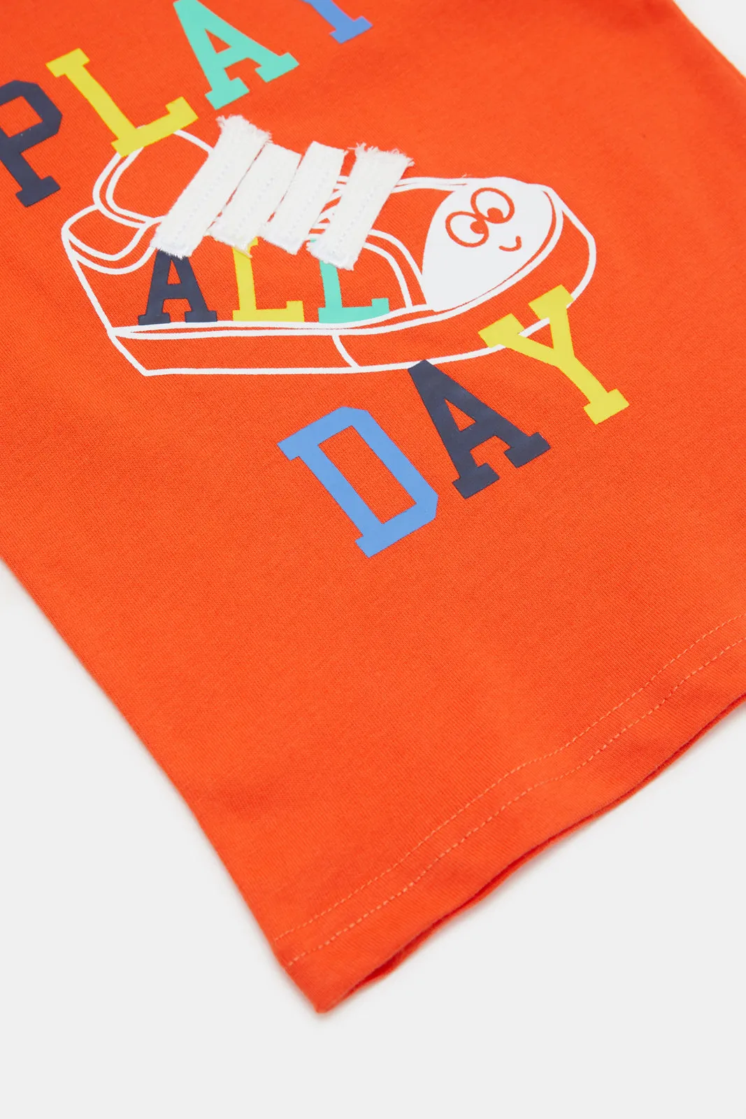 Infant Boys Orange Long Sleeves T-Shirt