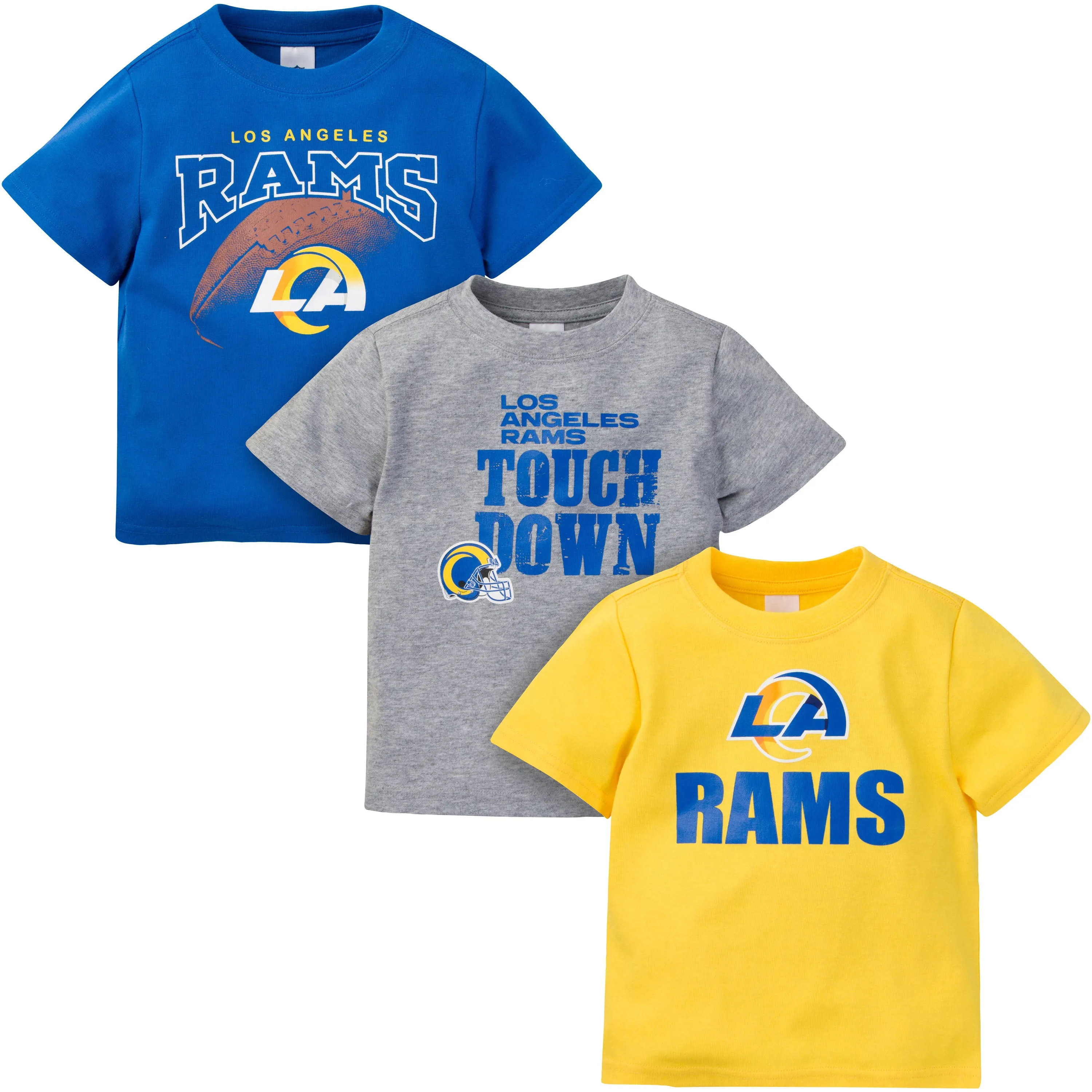 Los Angeles Rams Boys 3-Pack Short Sleeve Tees