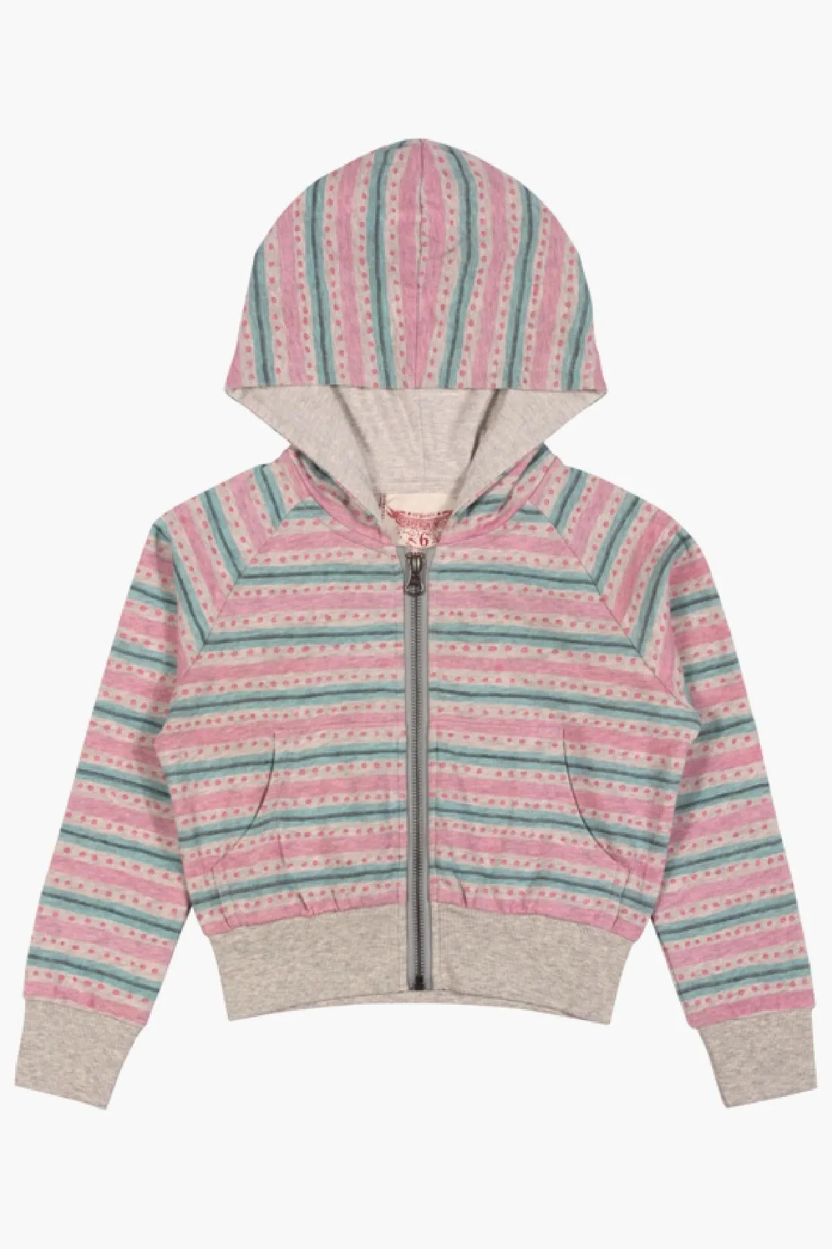 Paper Wings Texta Stripe Girls Hoodie