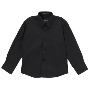 Premium Solid Cotton Blend Black Shirt