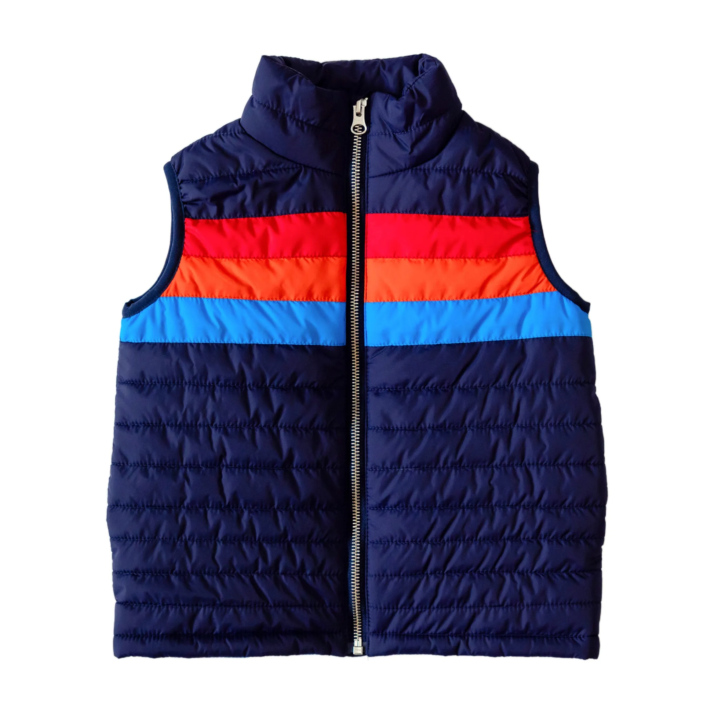 Puffer Vest - Navy Colorblock