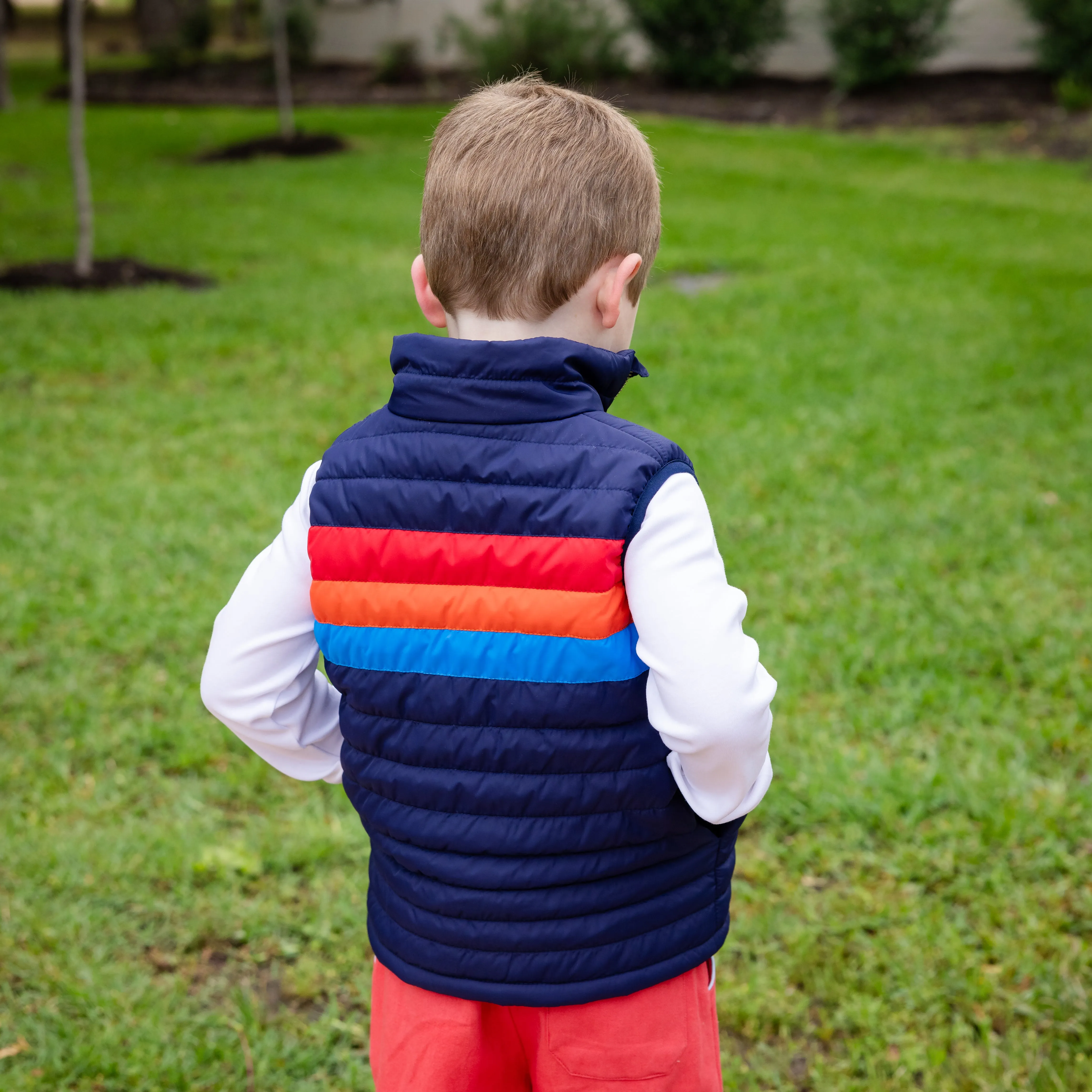 Puffer Vest - Navy Colorblock