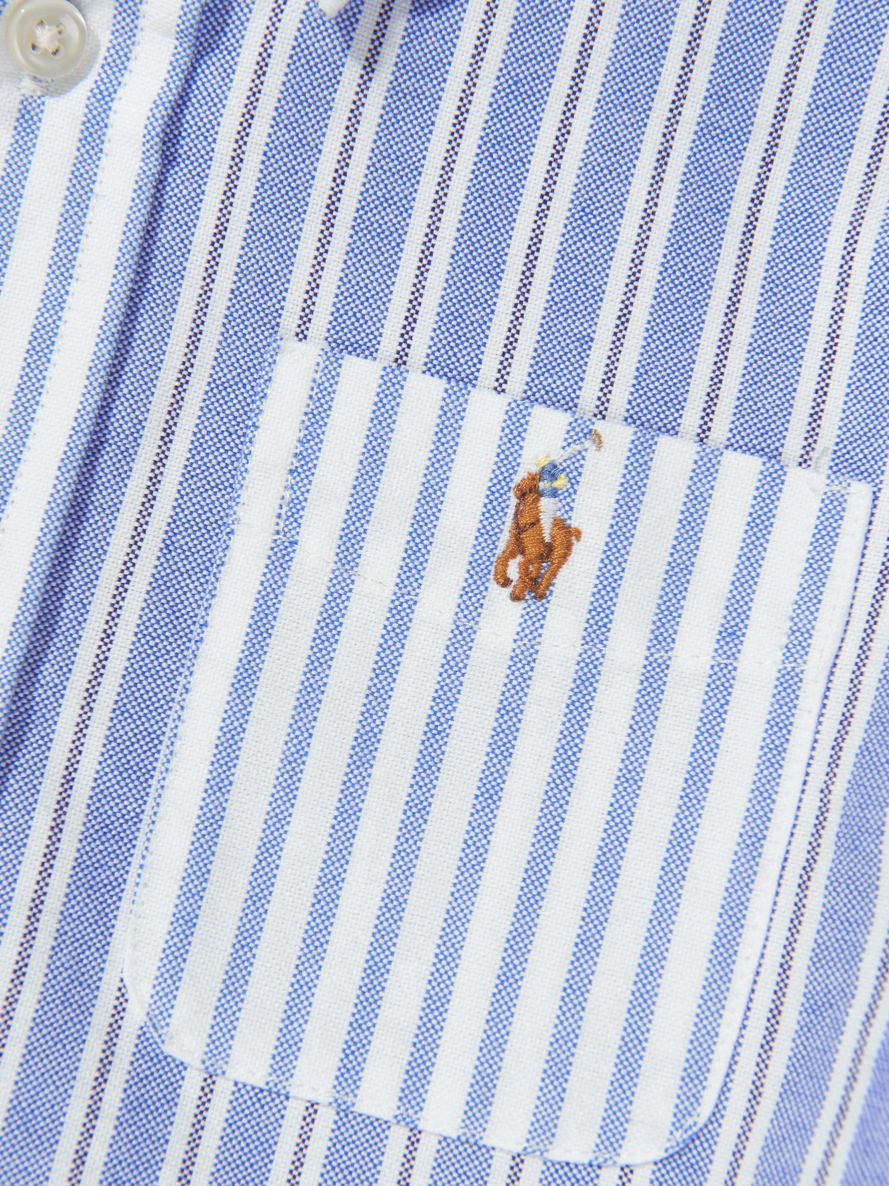 Ralph Lauren Boys Striped Oxford Shirt in Blue