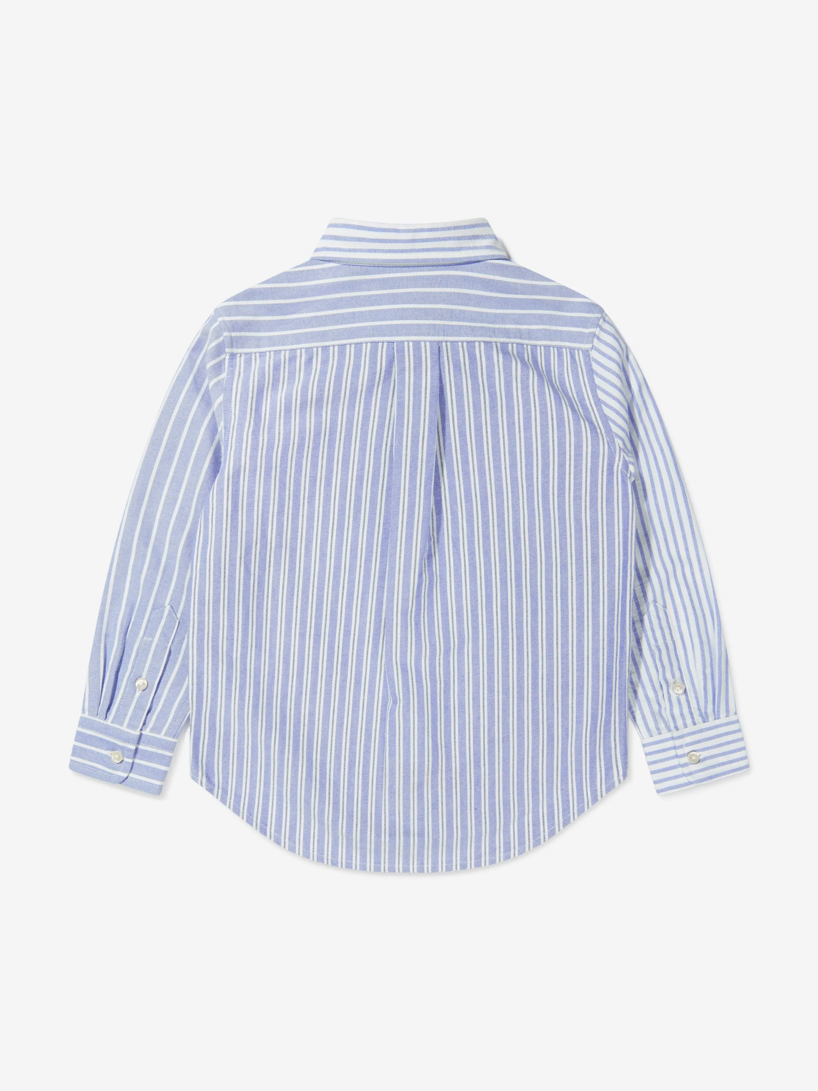 Ralph Lauren Boys Striped Oxford Shirt in Blue