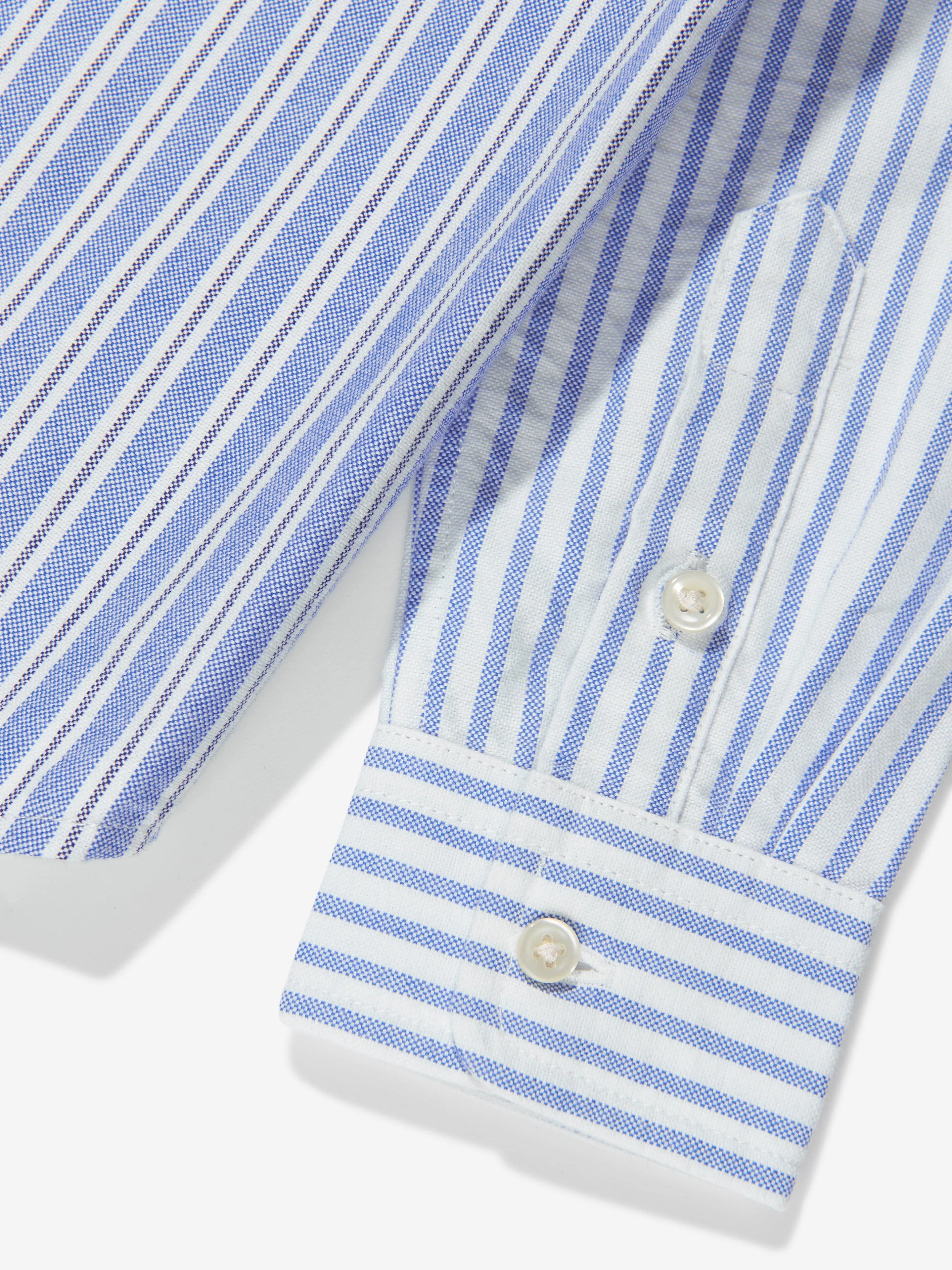 Ralph Lauren Boys Striped Oxford Shirt in Blue