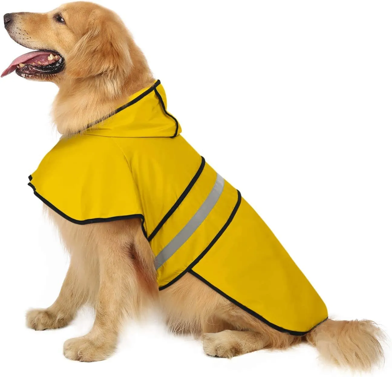 Reflective Adjustable Hooded Raincoat for Dogs