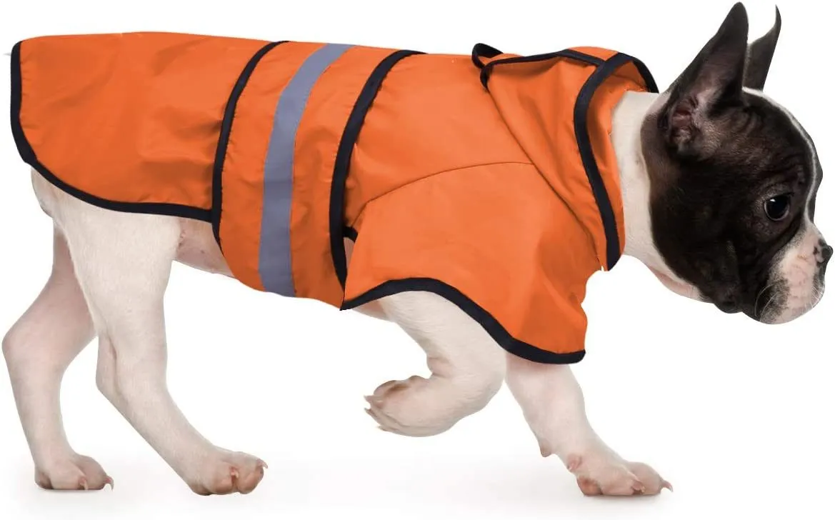 Reflective Adjustable Hooded Raincoat for Dogs