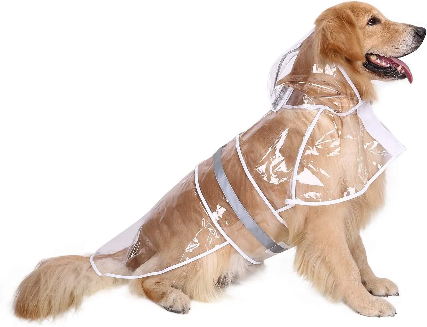 Reflective Adjustable Hooded Raincoat for Dogs