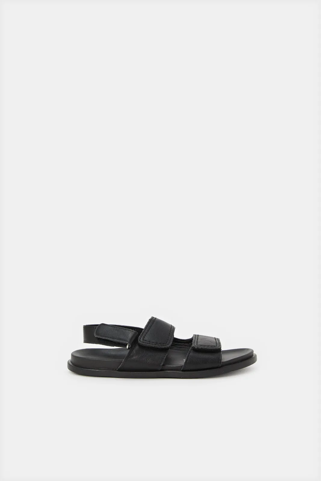 Senior Boys Black Comfort Sandals