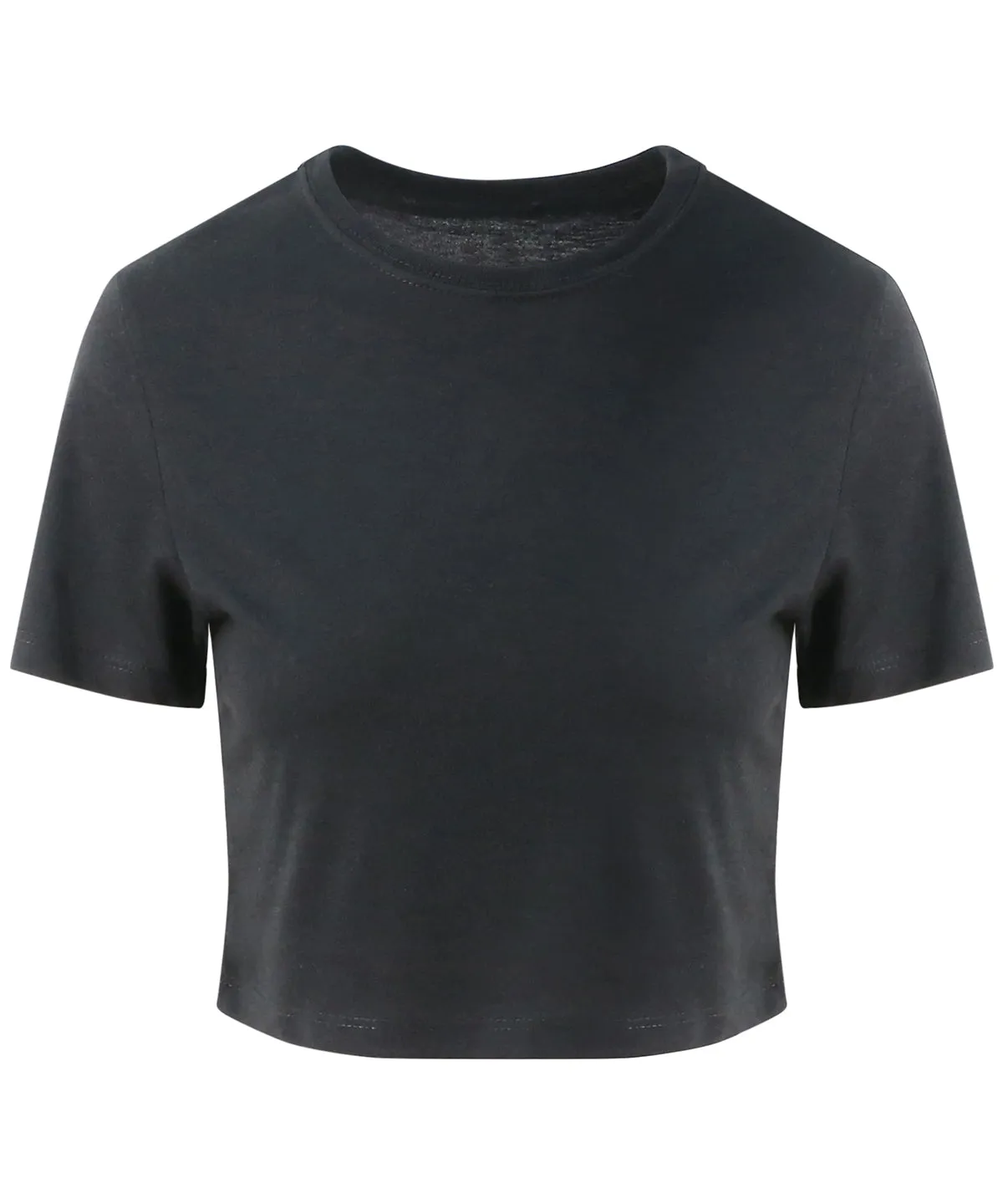 Solid Black - Women's triblend cropped T